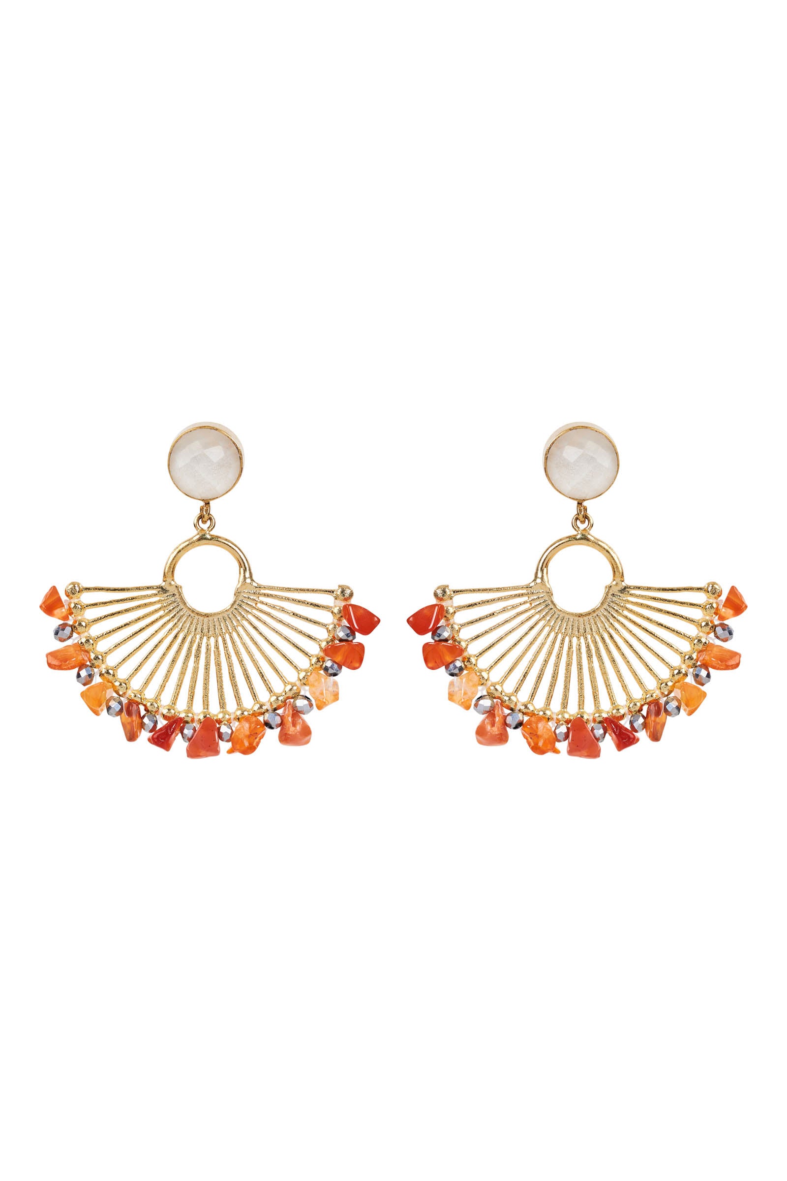 Zest Earring - Gold Fan - eb&ive Earring