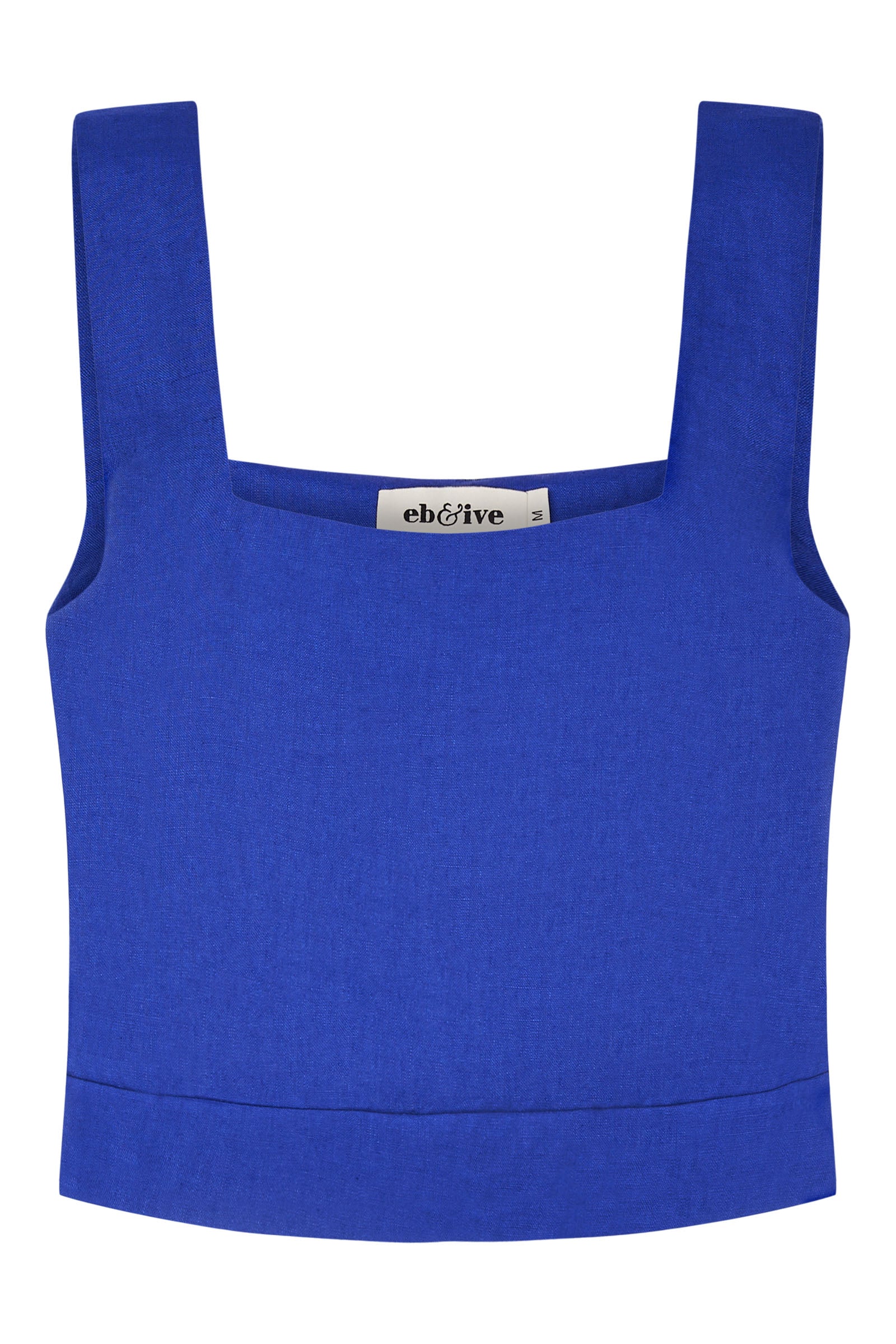 Halcyon Tank - Cobalt - eb&ive Clothing - Top Sleeveless Linen