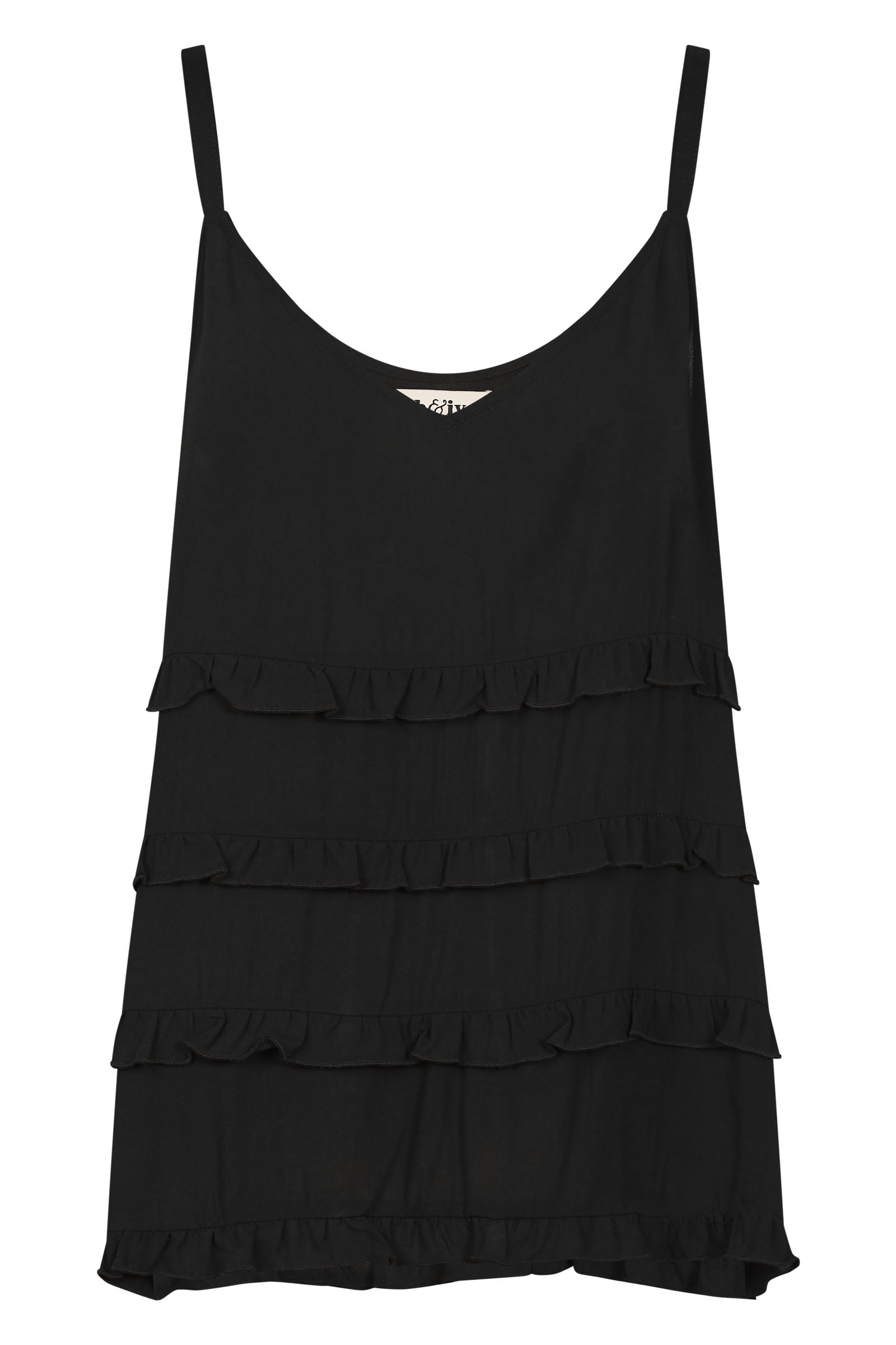 La Mer Frill Tank - Sable - eb&ive Clothing - Top Sleeveless