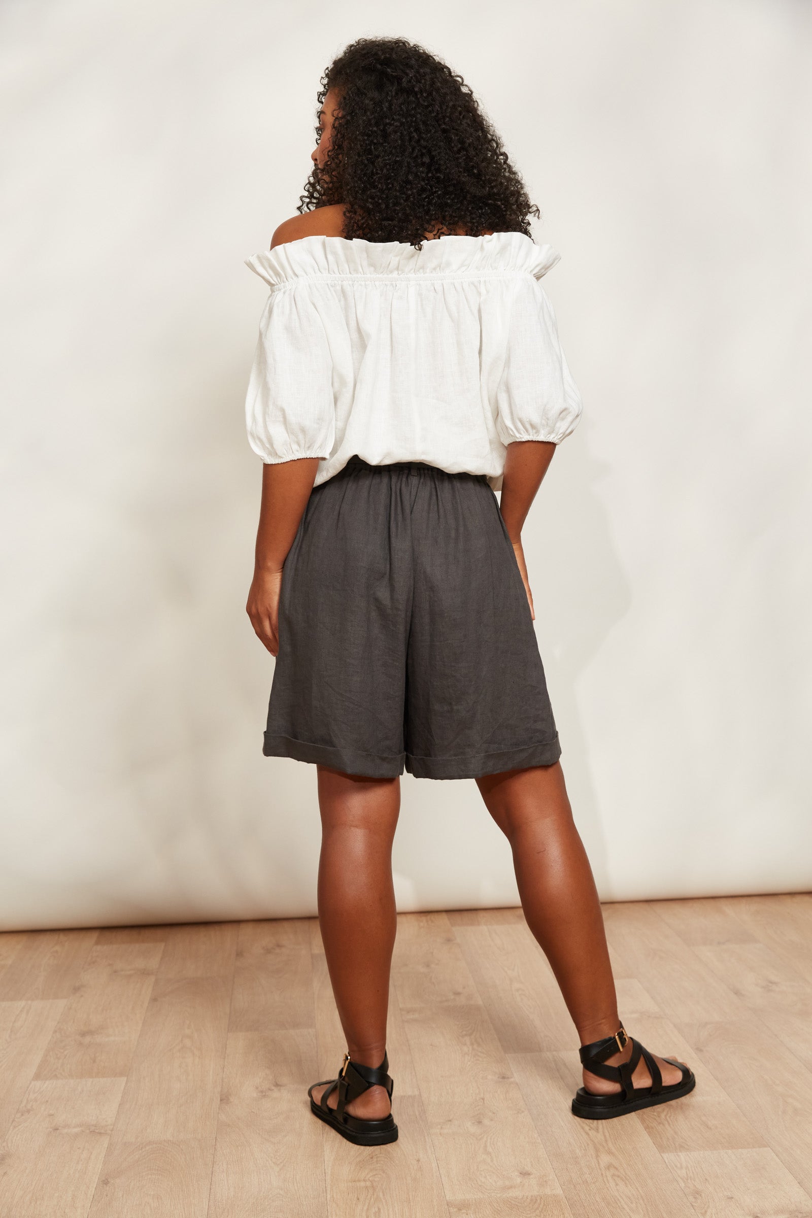 Halcyon Short - Oyster - eb&ive Clothing - Short Linen