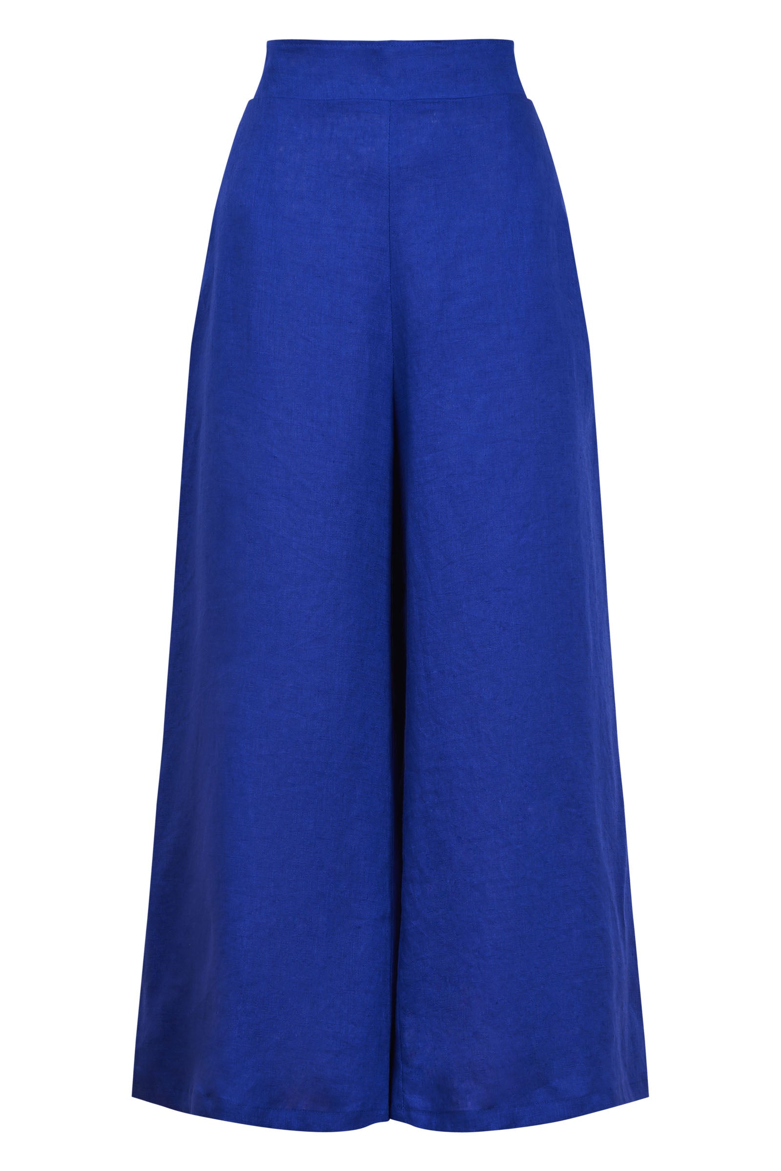 Halcyon Crop Pant - Cobalt - eb&ive Clothing - Pant Relaxed Crop Linen