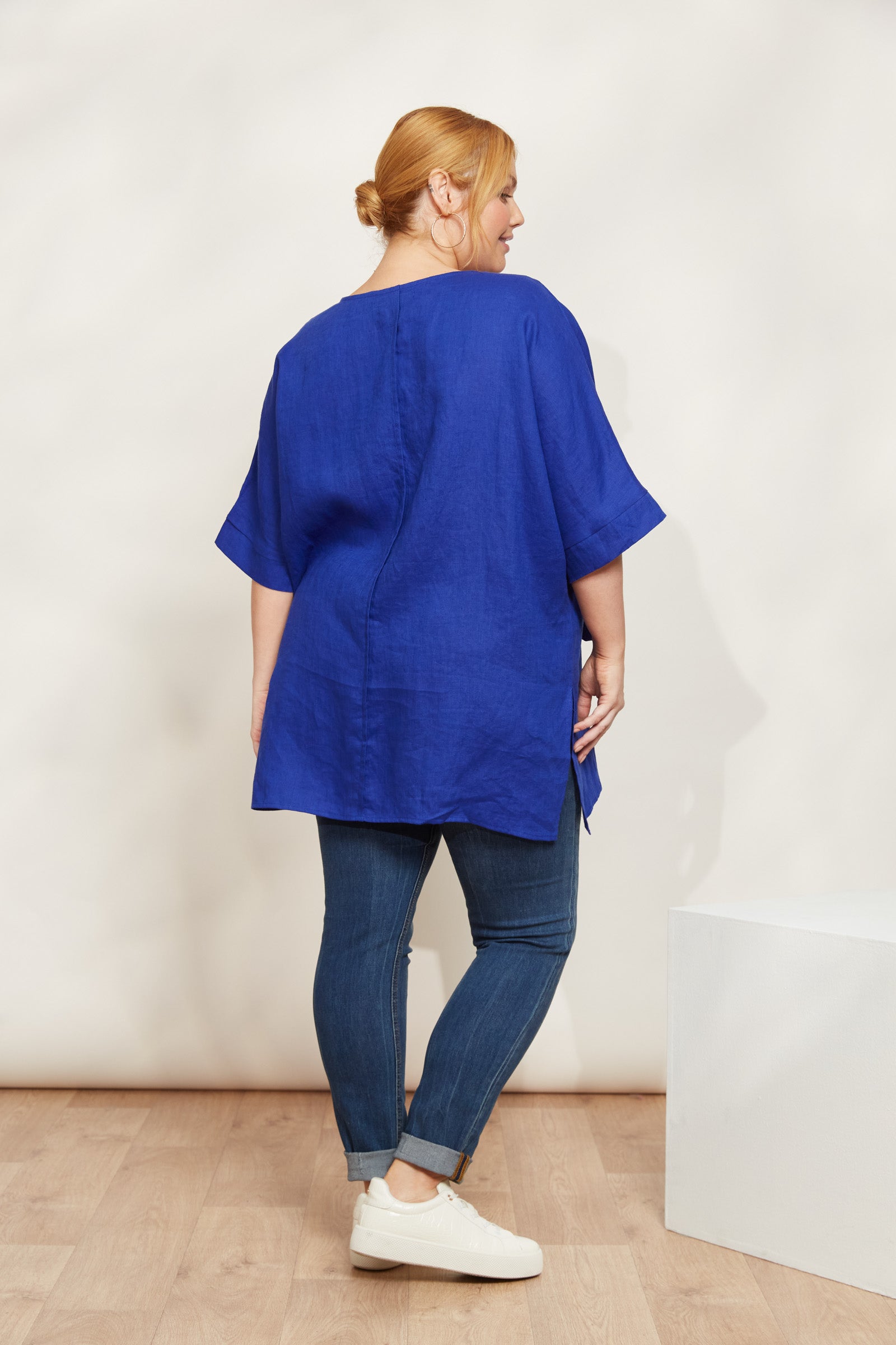 Halcyon Relaxed  Top - Cobalt - eb&ive Clothing - Top S/S Linen One Size