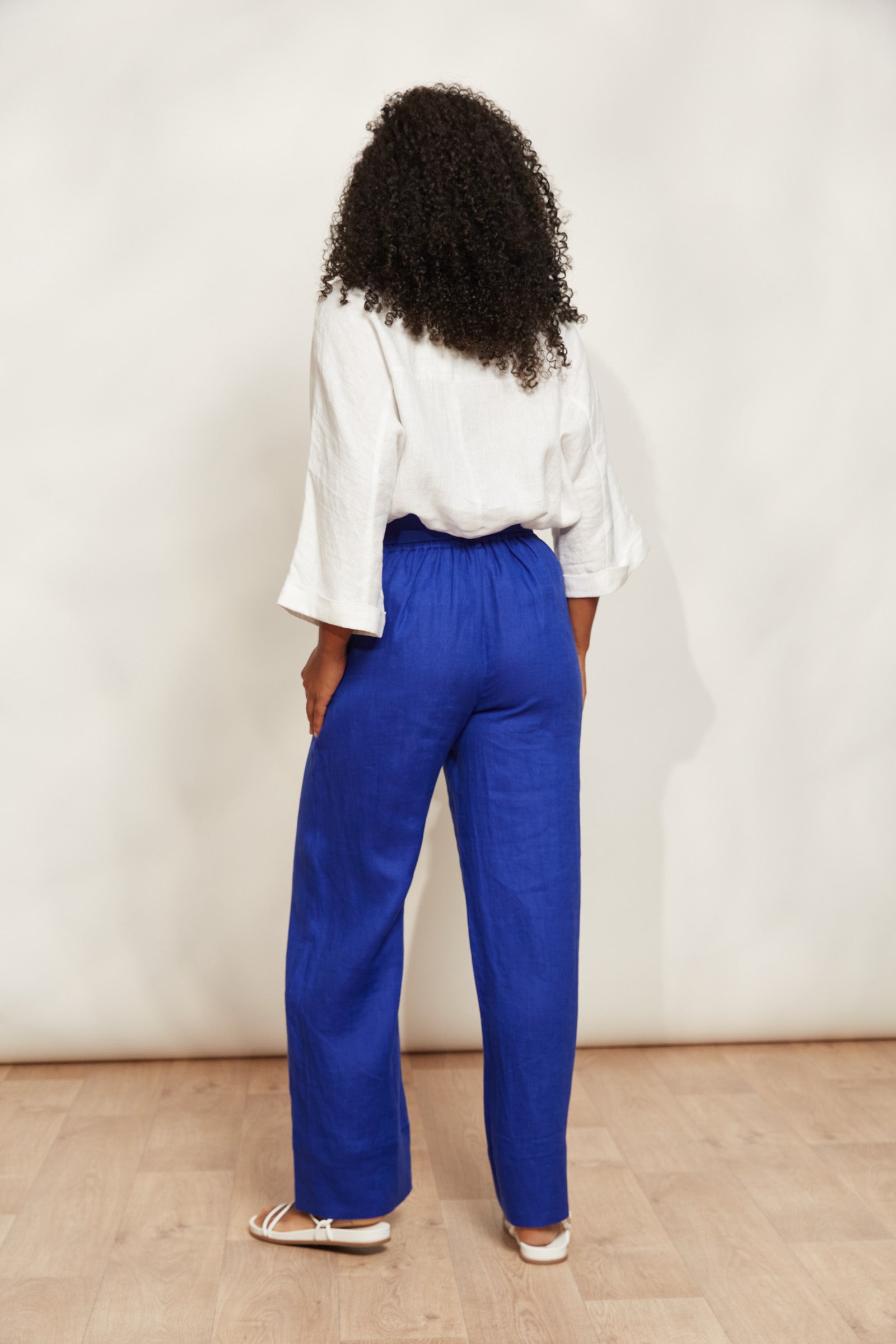 Halcyon Pant - Cobalt - eb&ive Clothing - Pant Wide Linen