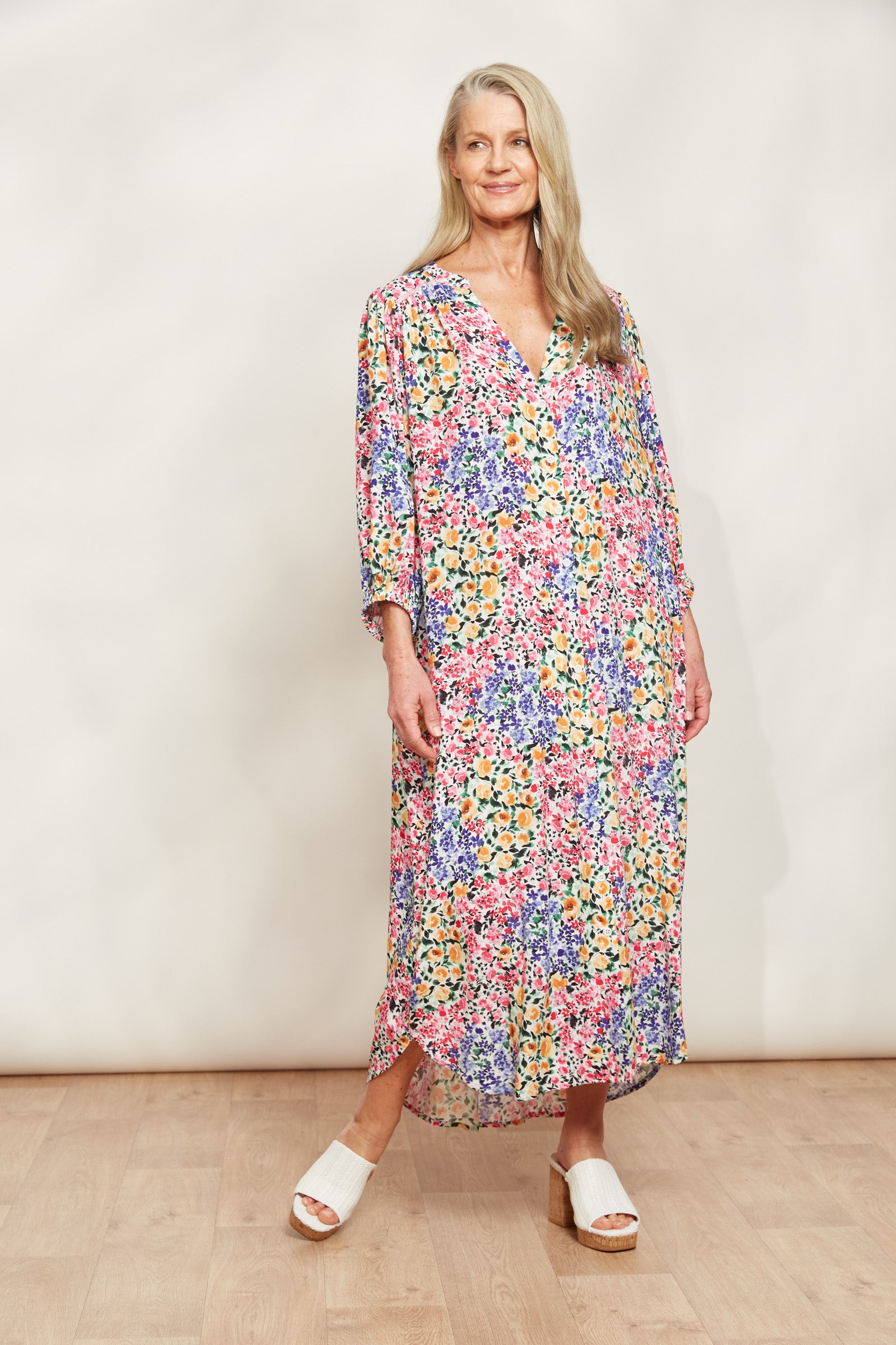 La Mer Relaxed Dress - Fiore - eb&ive Clothing - Dress Maxi One Size