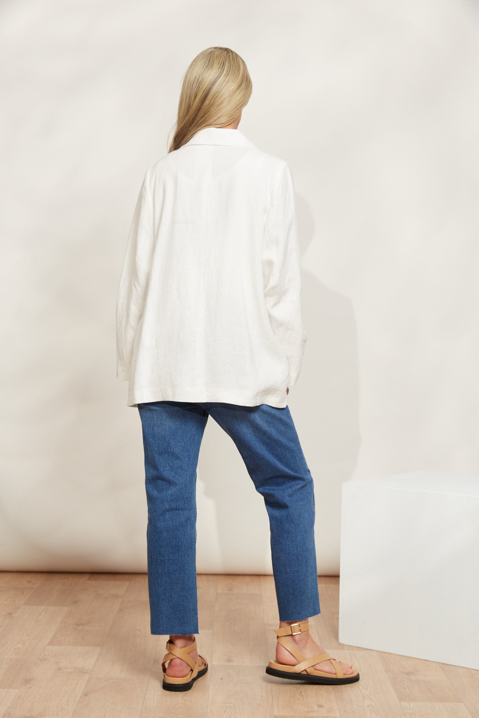 Halcyon Blazer - Opal - eb&ive Clothing - Jacket Blazer Linen