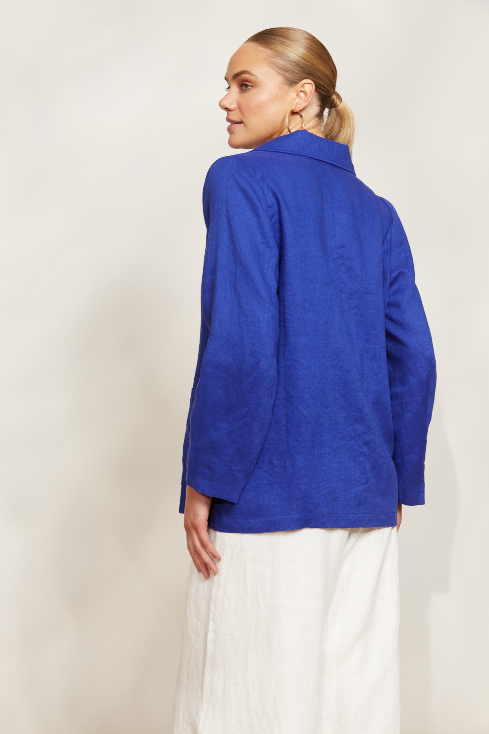 Halcyon Blazer - Cobalt - eb&ive Clothing - Jacket Blazer Linen