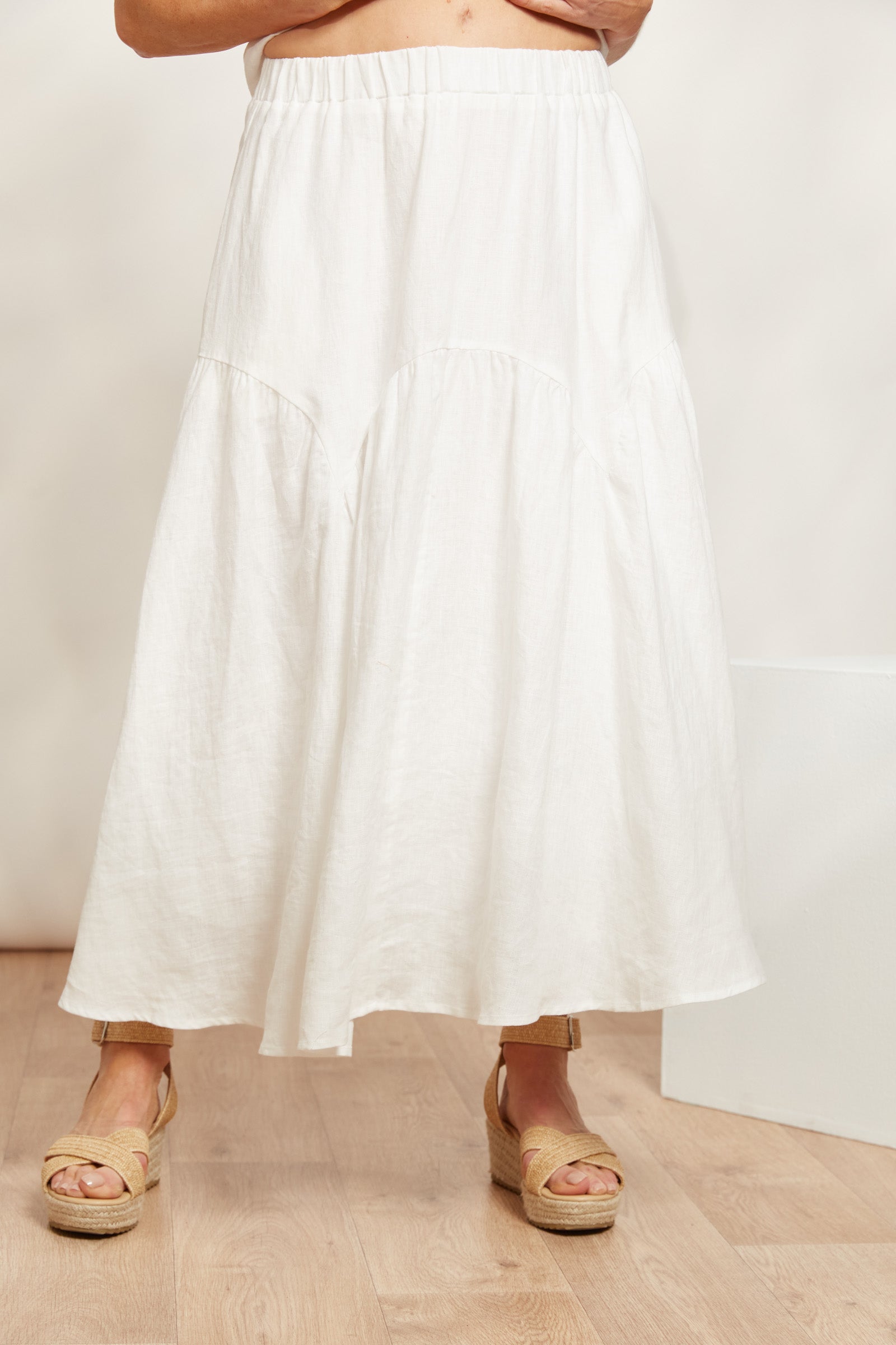 Halcyon Skirt - Opal - eb&ive Clothing - Skirt Mid Linen