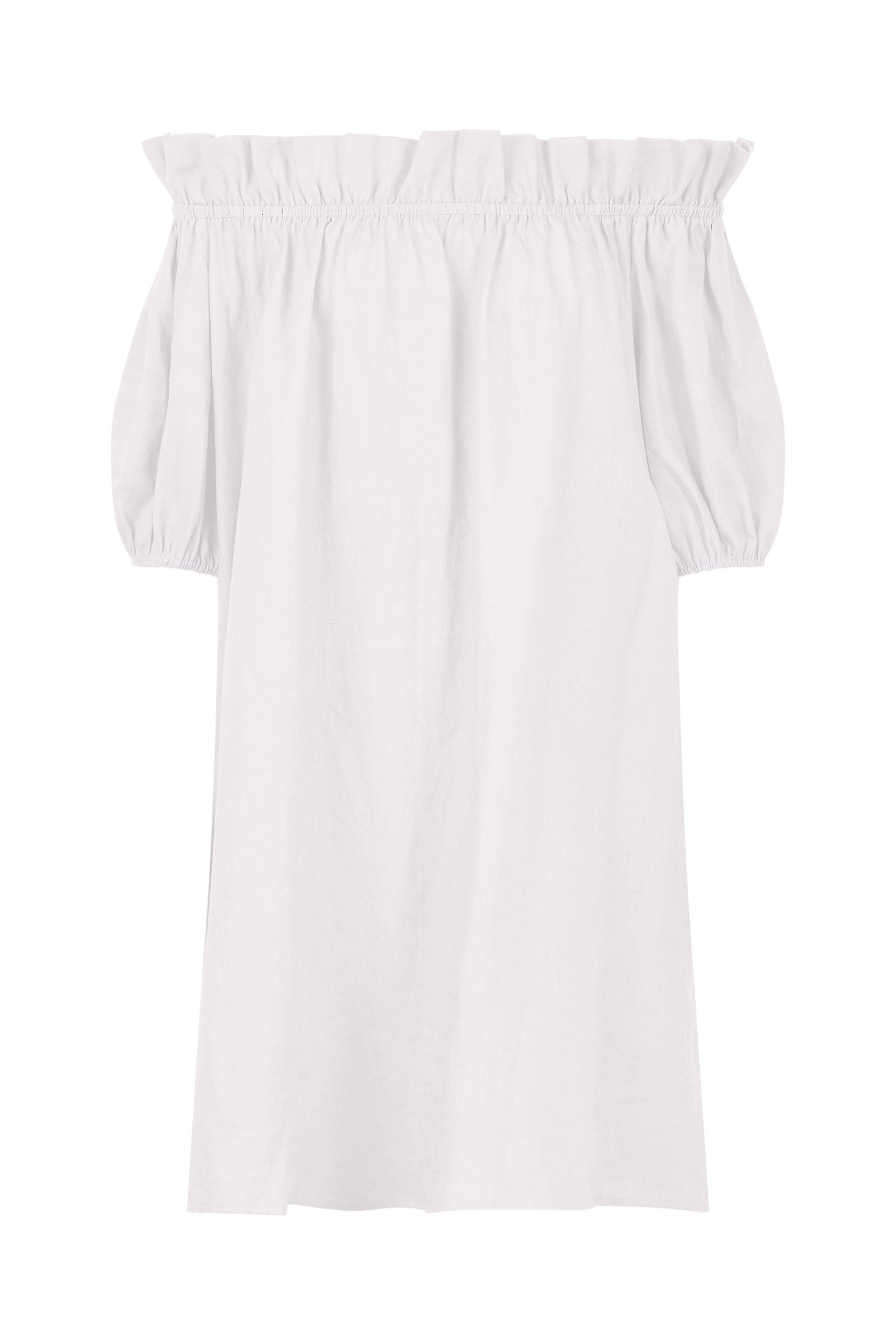 Halcyon Ruched Dress - Opal - eb&ive Clothing - Dress Mid Linen