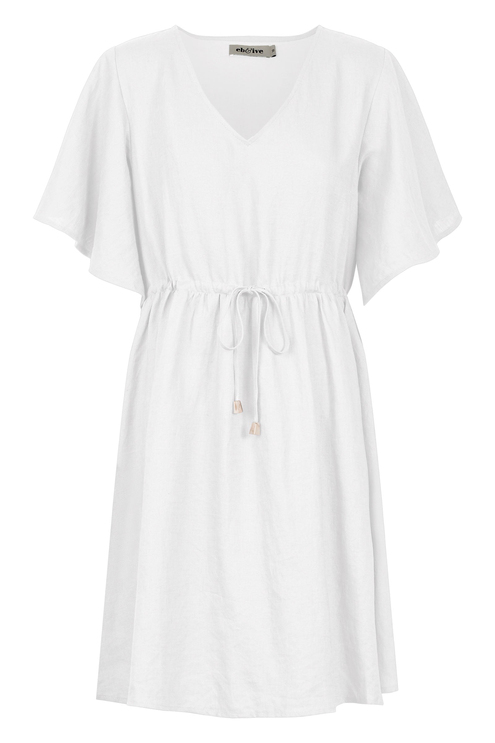 Halcyon Tie Dress - Opal - eb&ive Clothing - Dress Mid Linen