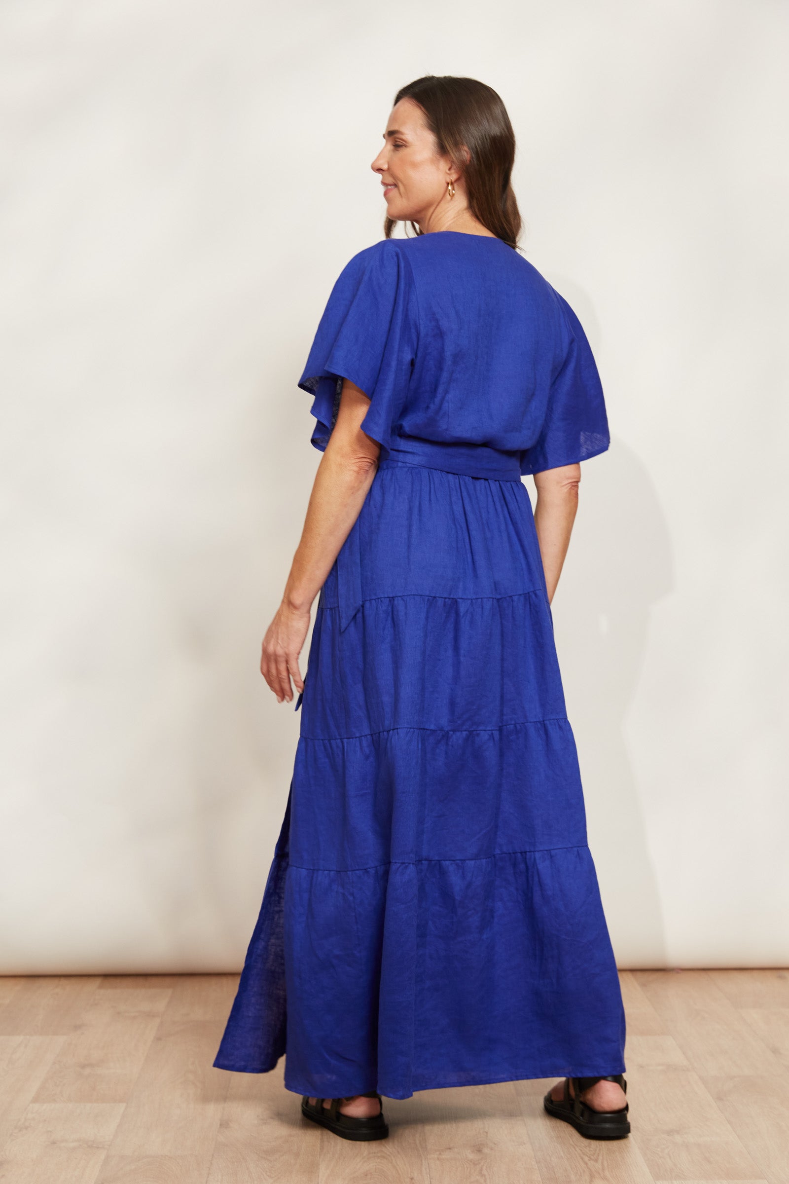 Halcyon Maxi Dress - Cobalt - eb&ive Clothing - Dress Maxi Linen