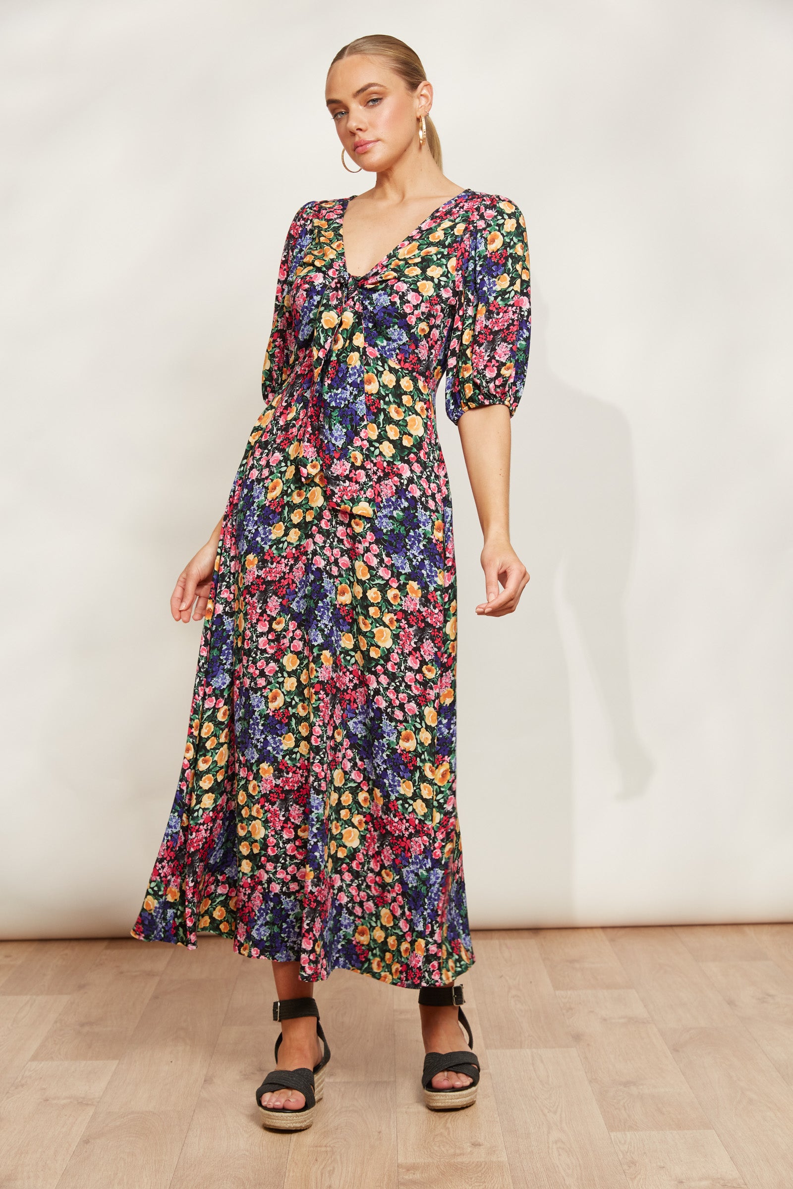 La Mer Tie Dress - Blume - eb&ive Clothing - Dress Maxi