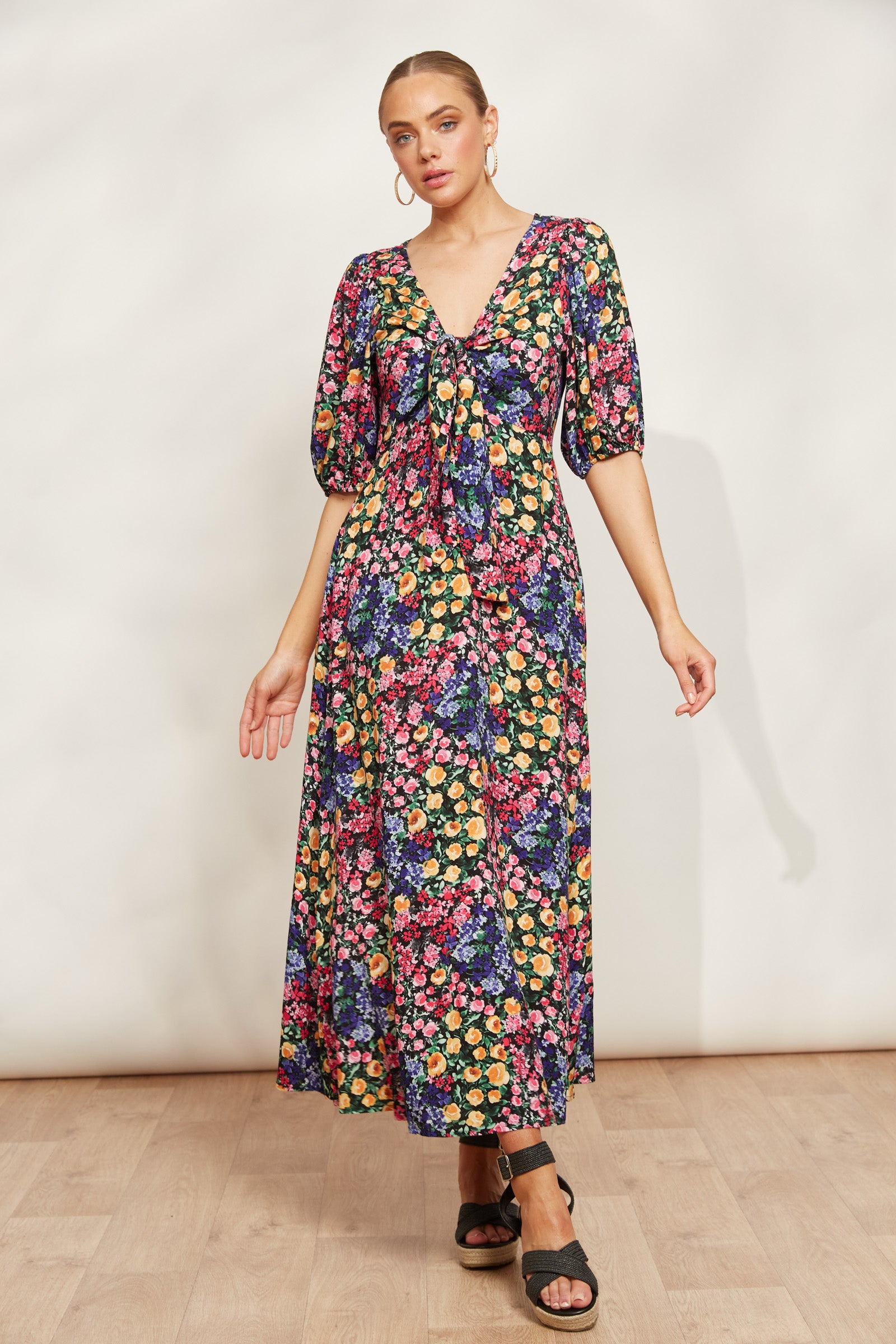 La Mer Tie Dress - Blume - eb&ive Clothing - Dress Maxi