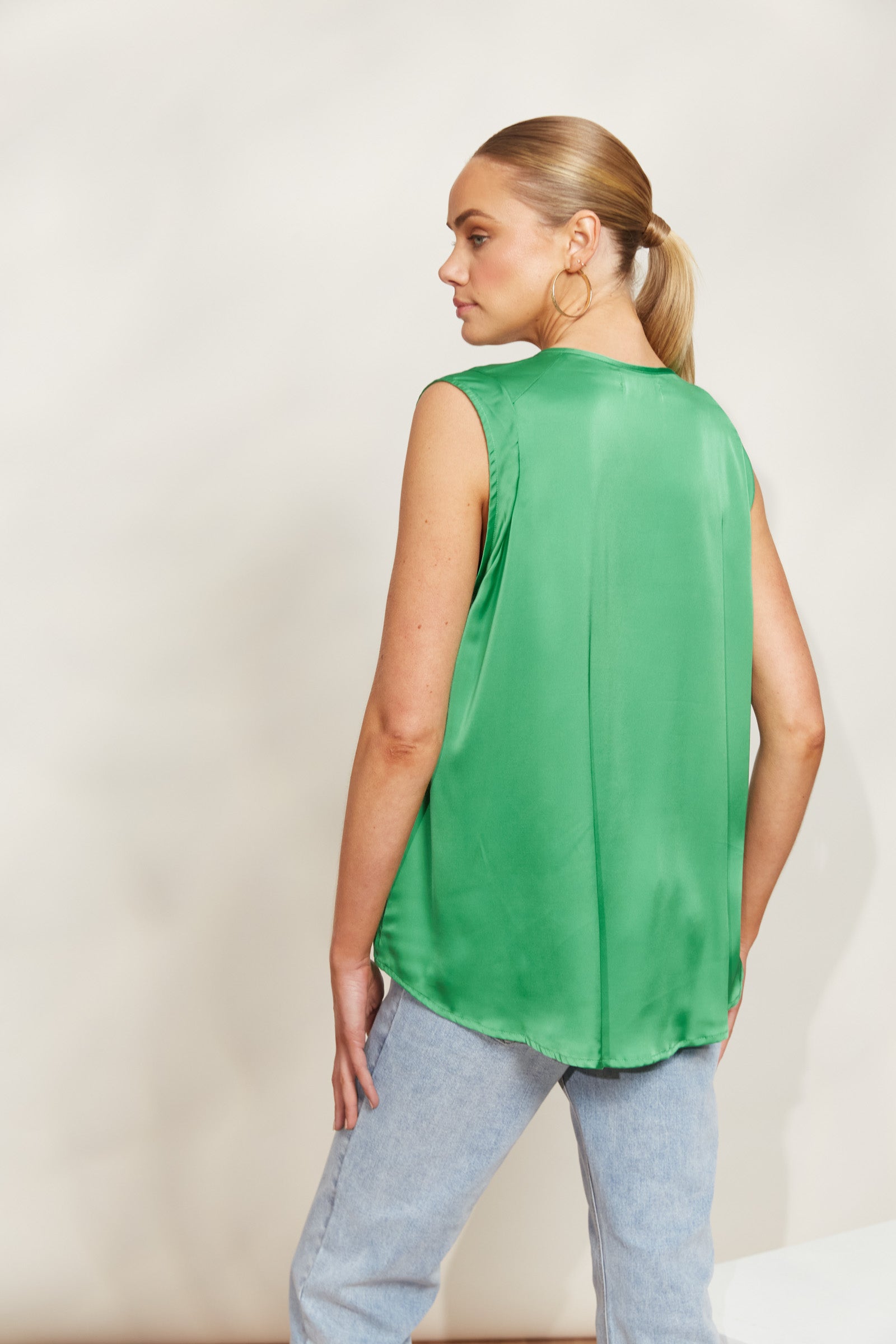 Elysian Tank - Emerald - eb&ive Clothing - Top Sleeveless Dressy