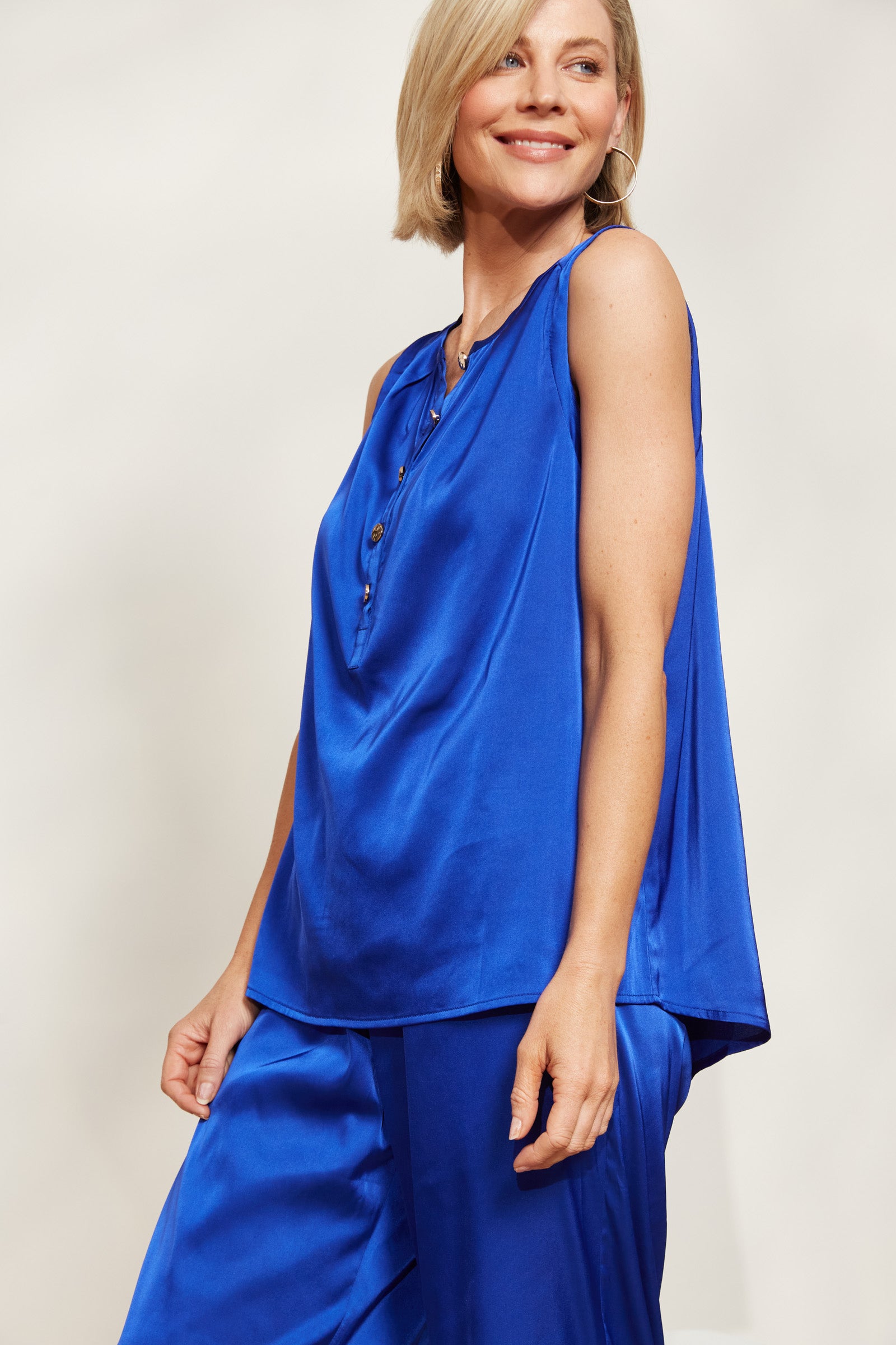 Elysian Tank - Cobalt - eb&ive Clothing - Top Sleeveless Dressy