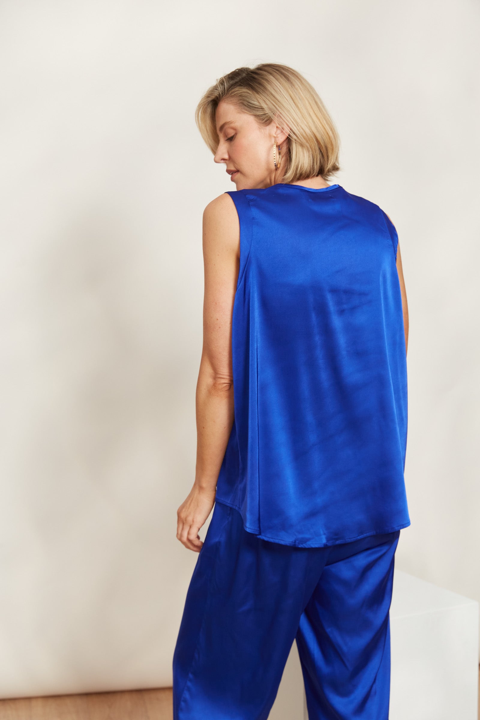 Elysian Tank - Cobalt - eb&ive Clothing - Top Sleeveless Dressy