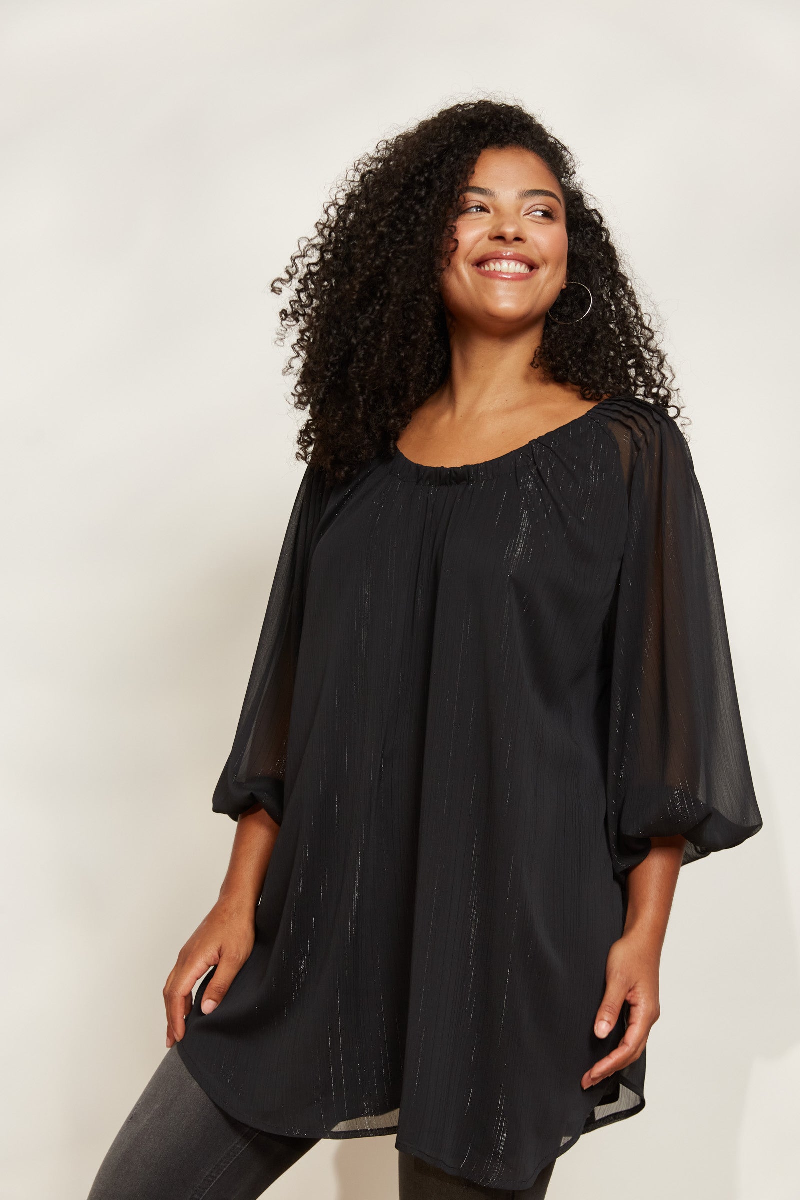 Solstice Top - Sable - eb&ive Clothing - Top 3/4 Sleeve One Size