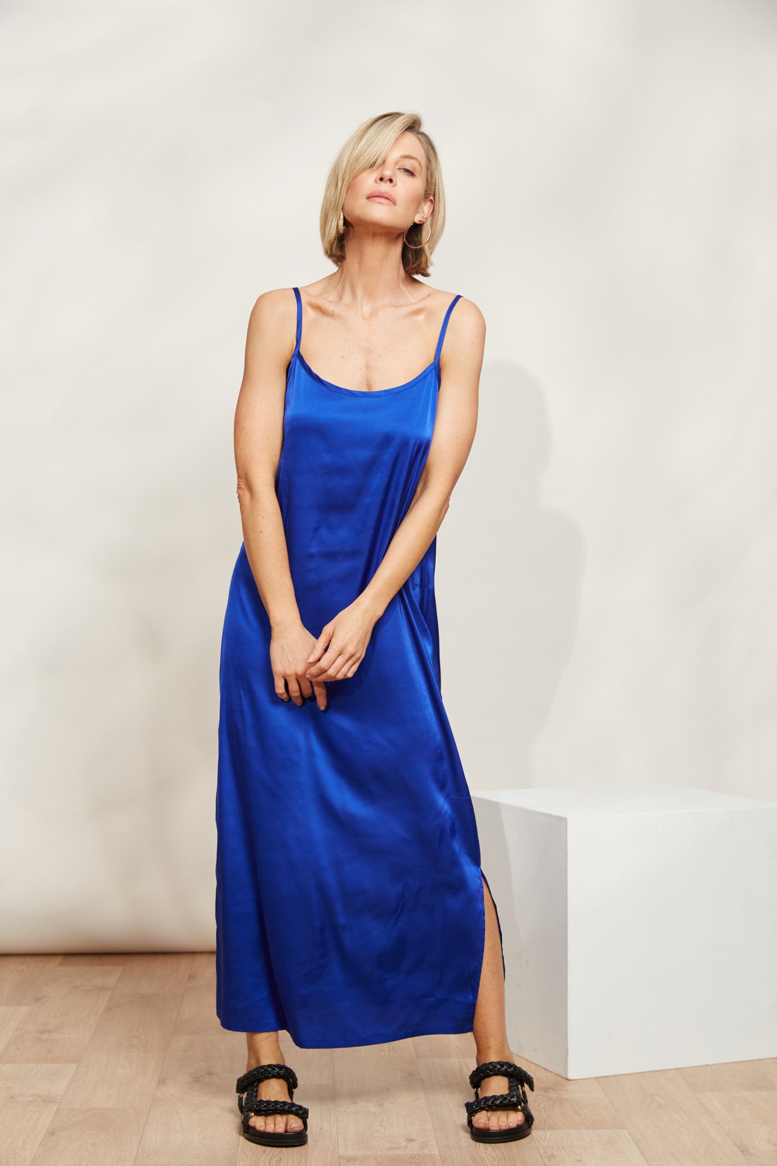 Elysian Tank Maxi - Cobalt - eb&ive Clothing - Dress Strappy Maxi