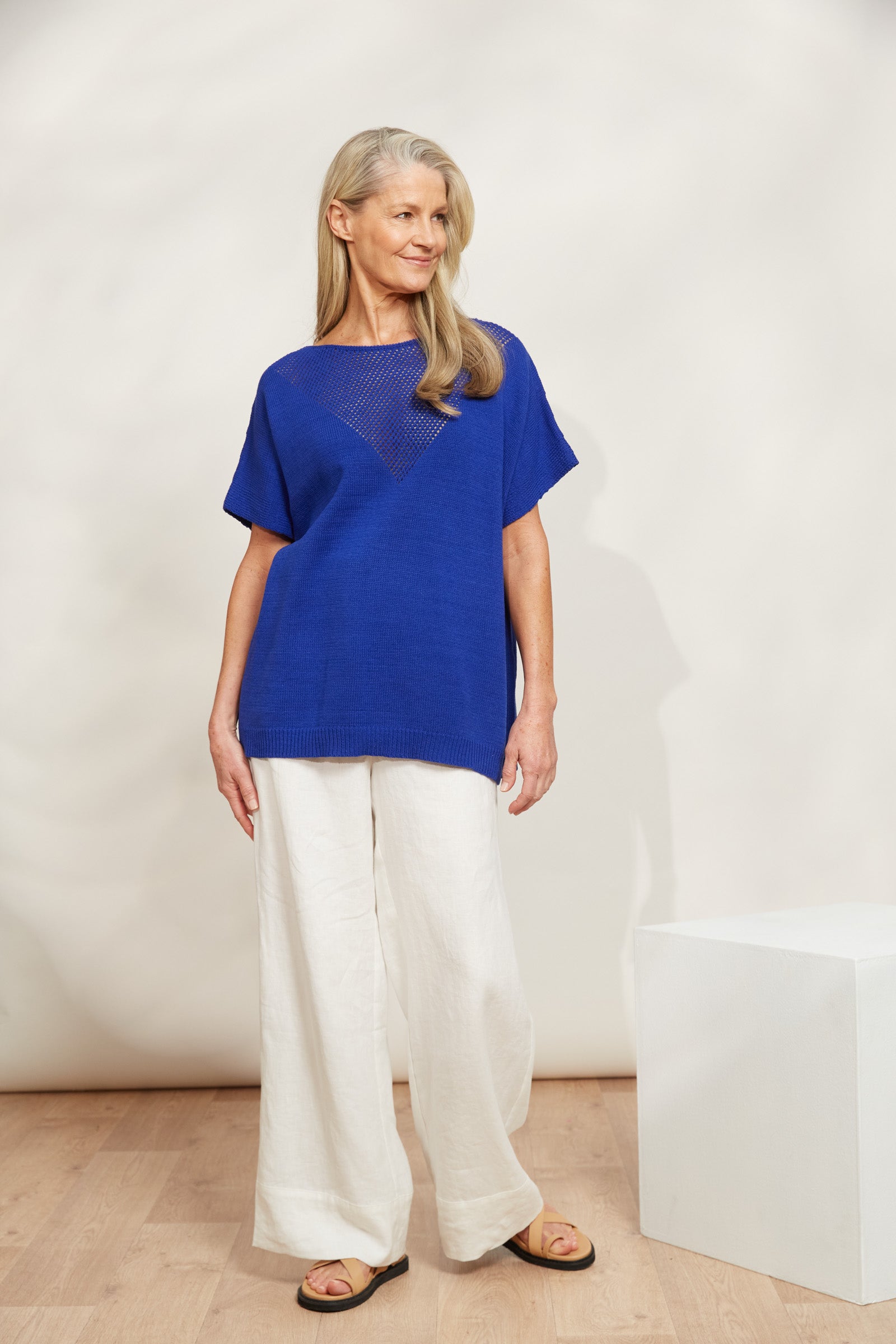 La Sable Knit Top - Cobalt - eb&ive Clothing - Knit Top S/S One Size