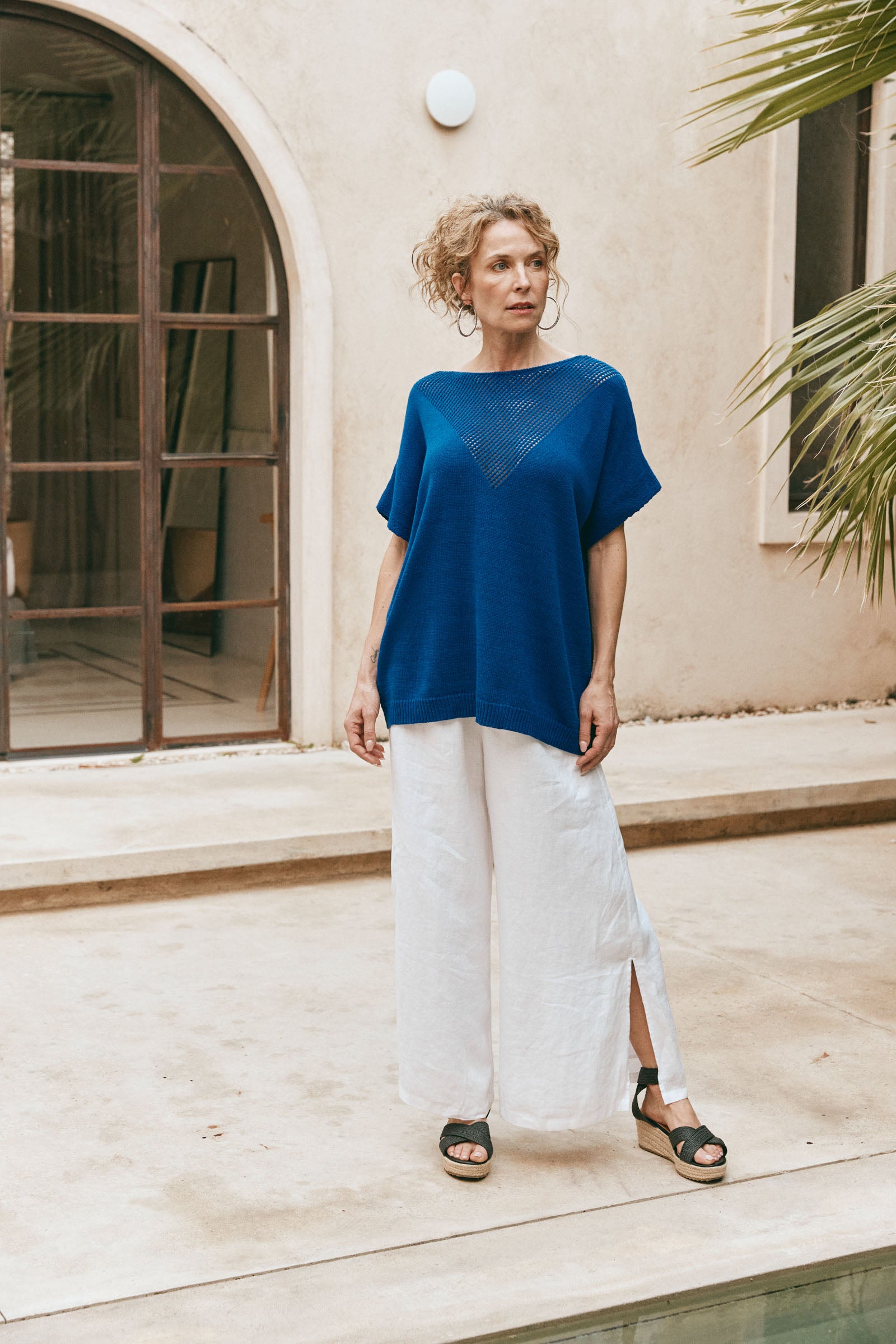 La Sable Knit Top - Cobalt - eb&ive Clothing - Knit Top S/S One Size