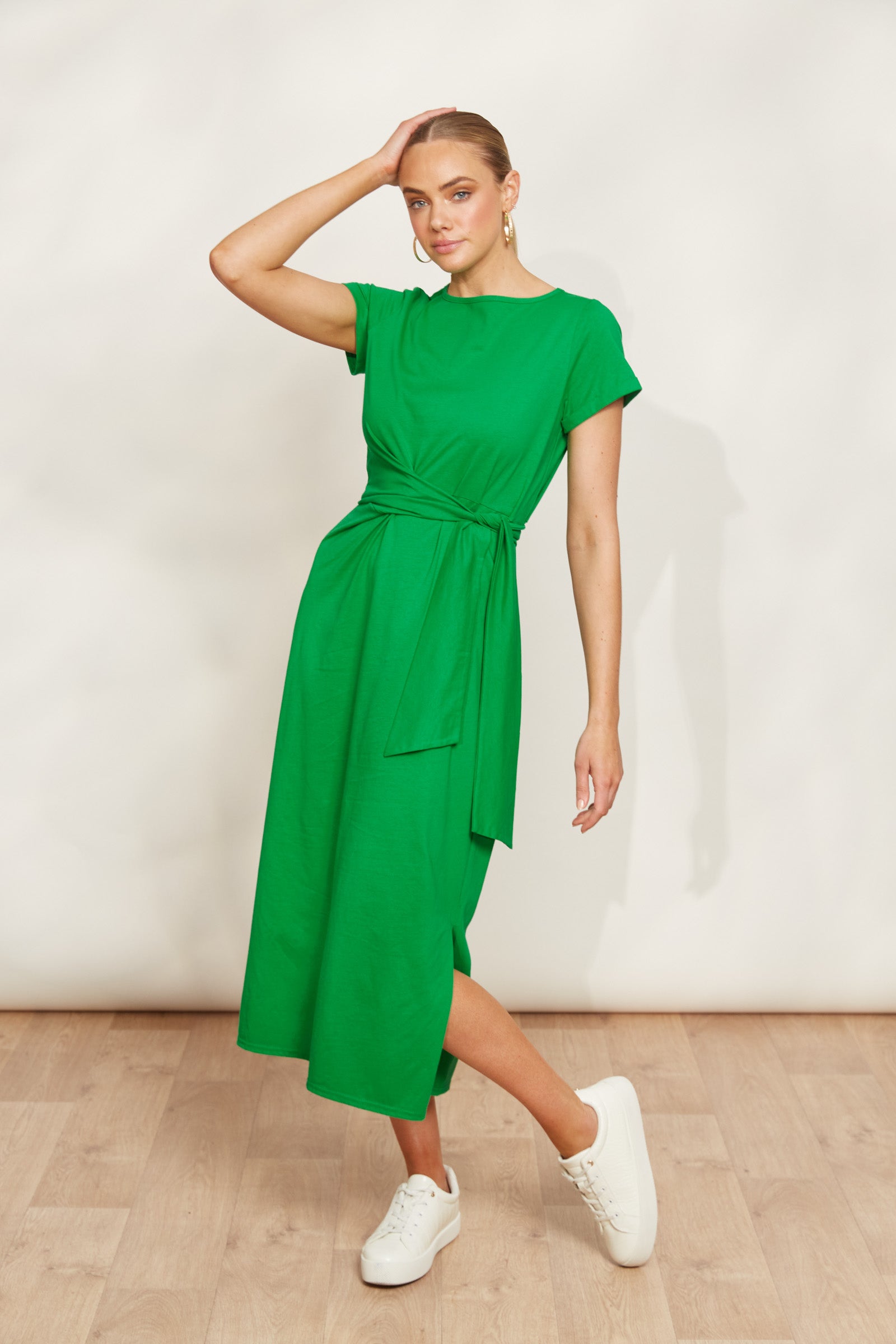 Verano Tie Dress - Emerald - eb&ive Clothing - Dress Tshirt