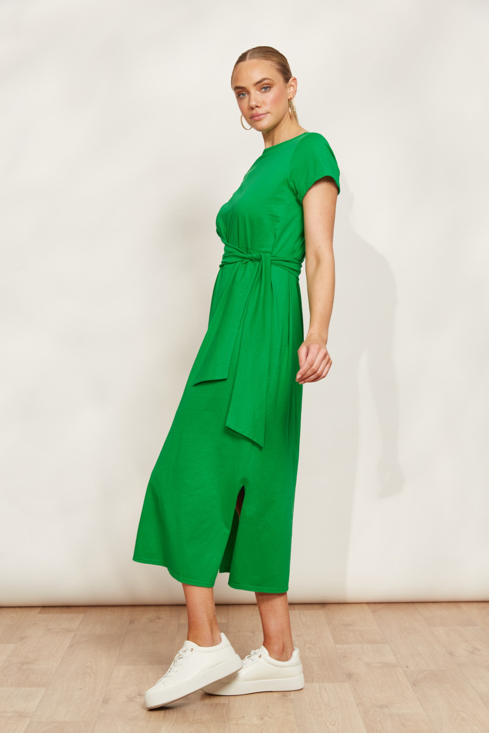 Verano Tie Dress - Emerald - eb&ive Clothing - Dress Tshirt