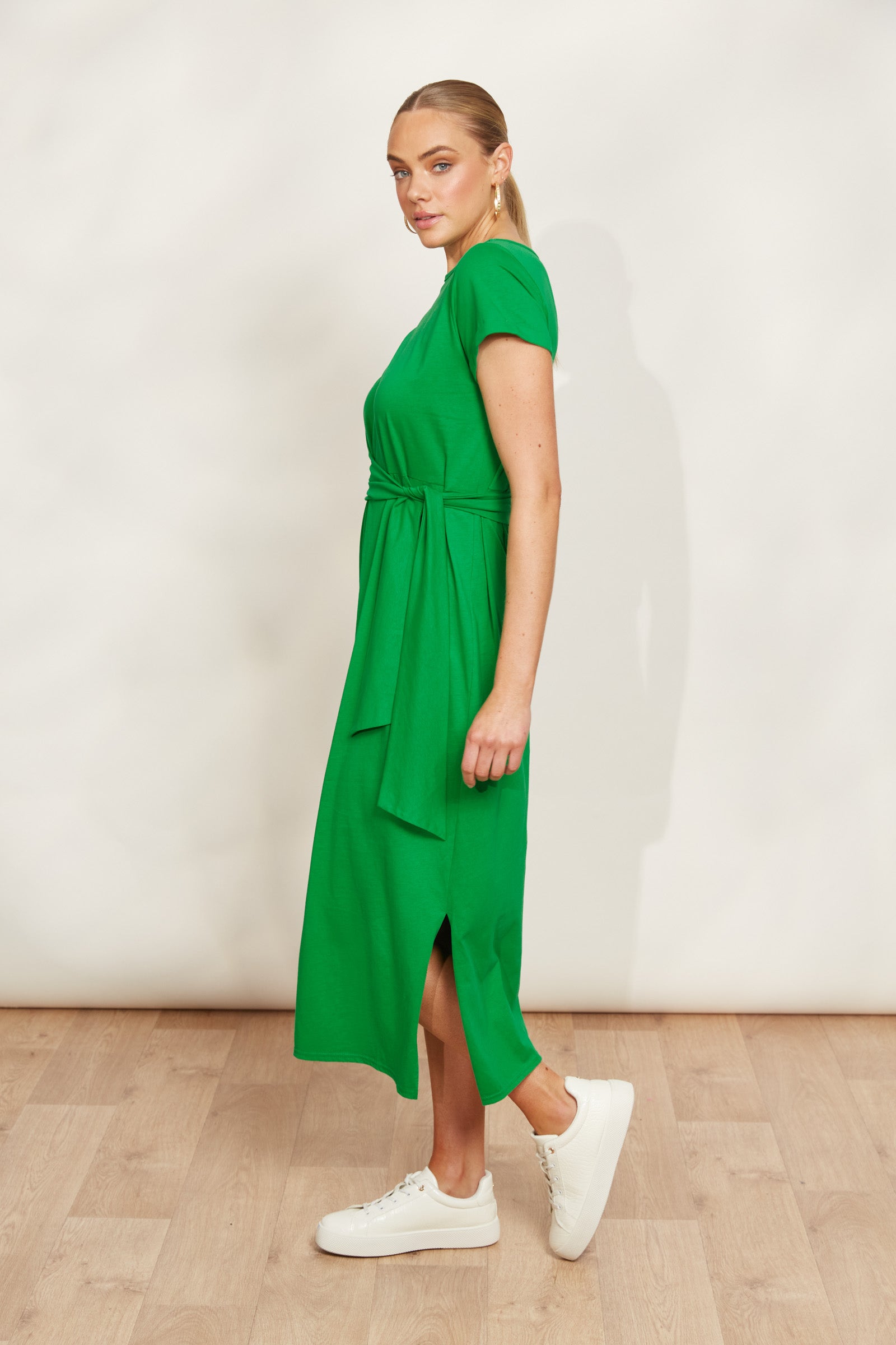 Verano Tie Dress - Emerald - eb&ive Clothing - Dress Tshirt