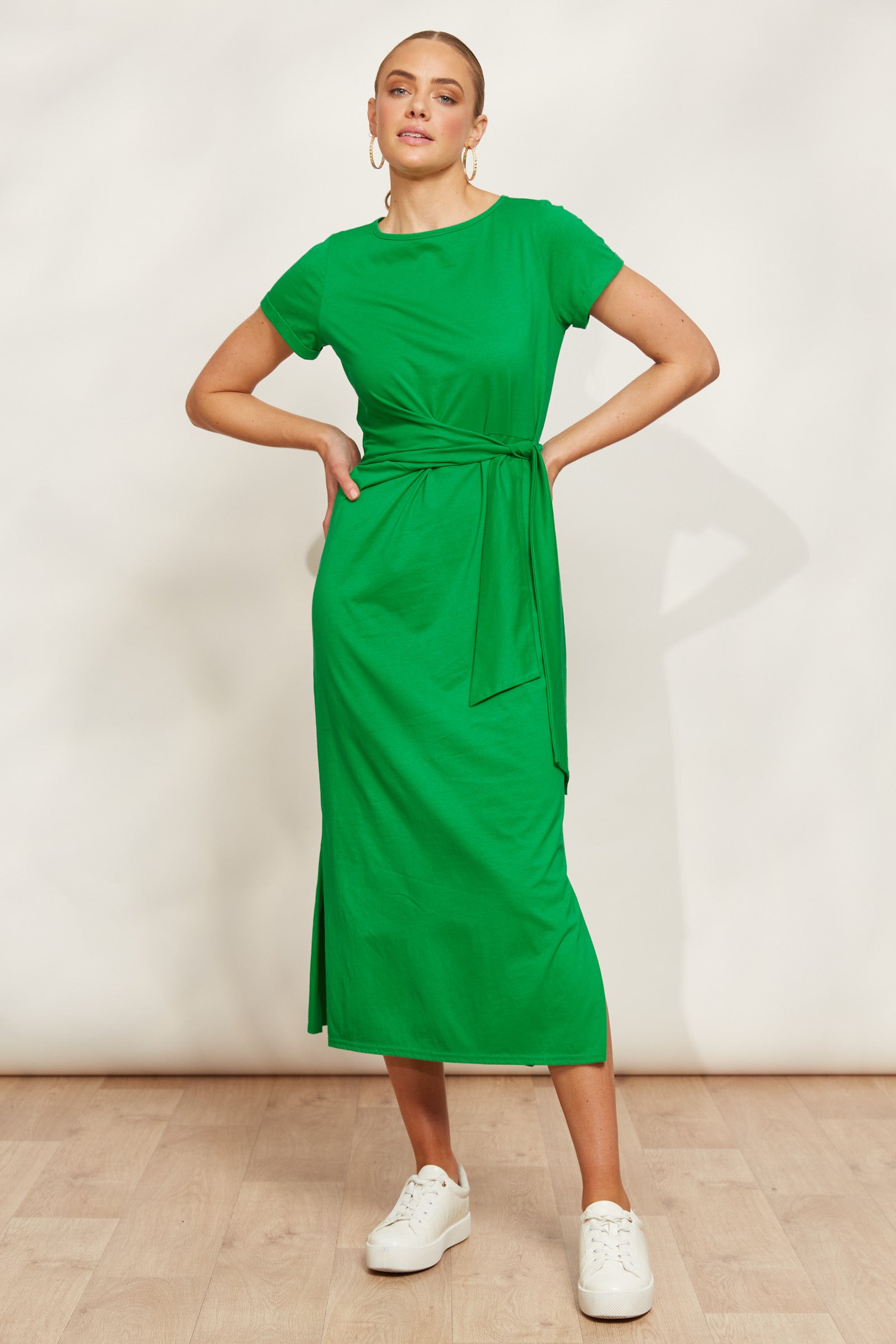 Verano Tie Dress - Emerald - eb&ive Clothing - Dress Tshirt