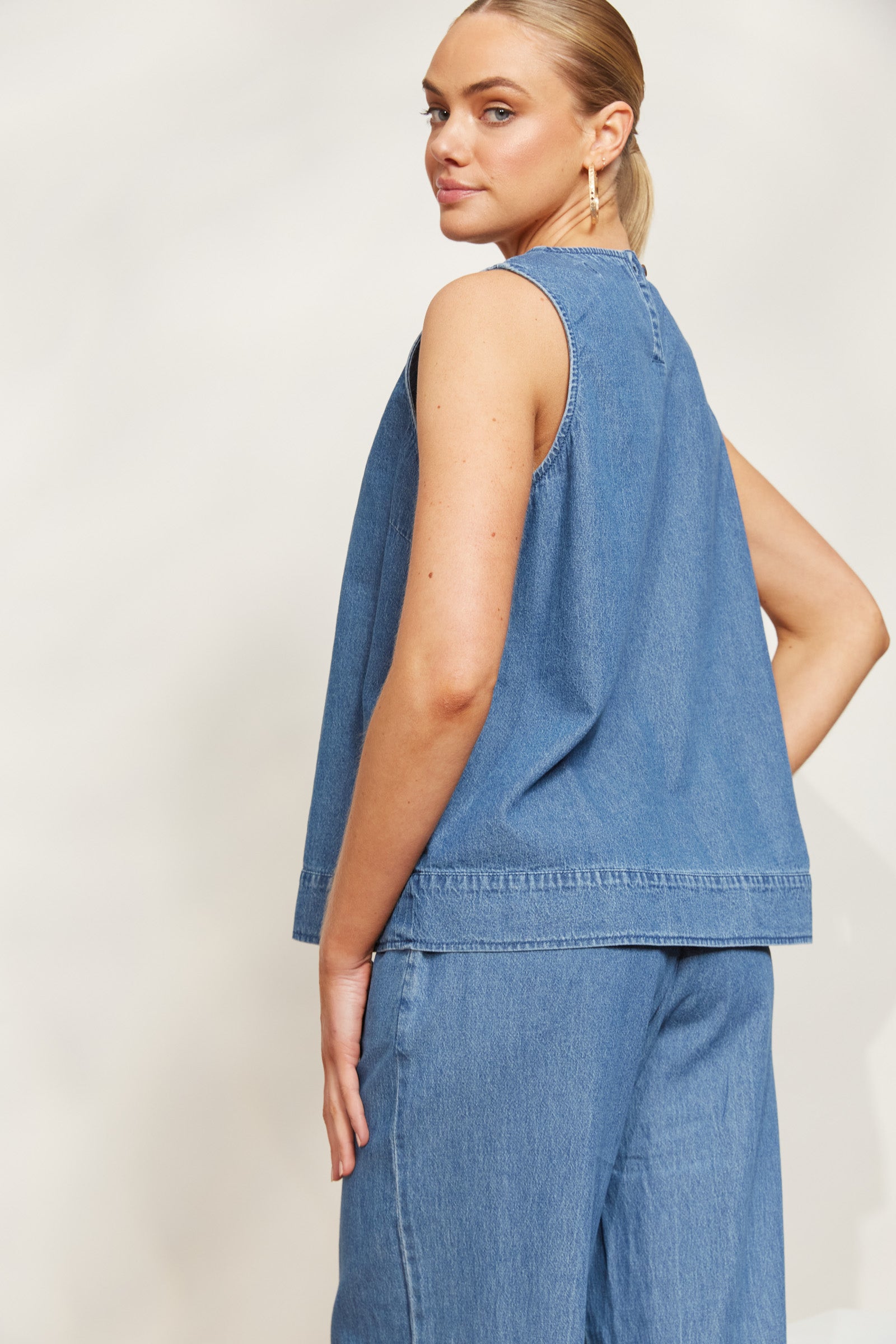 Playa Tank - Denim - eb&ive Clothing - Top Sleeveless Denim