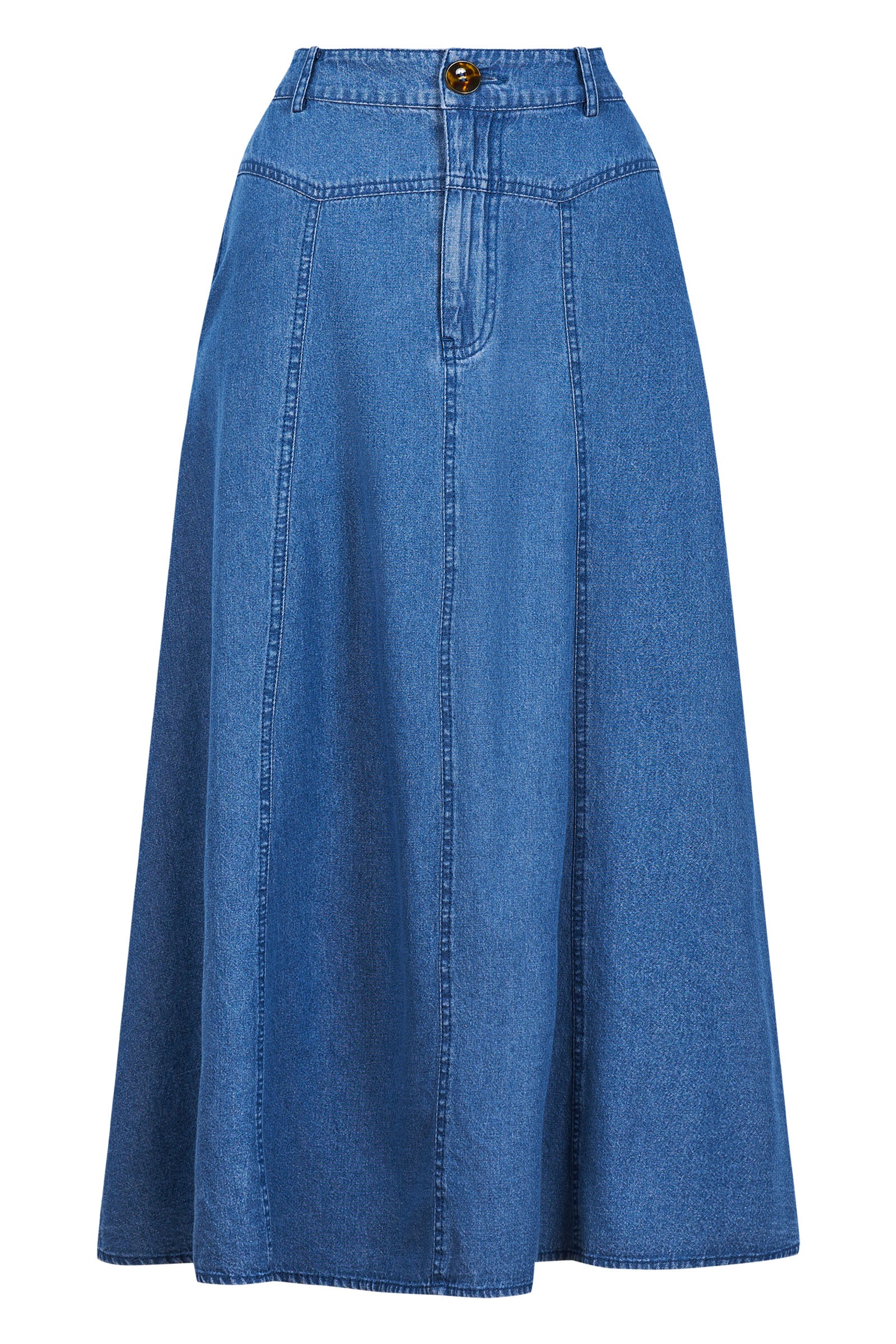 Playa Midi Skirt - Denim - eb&ive Clothing - Denim Skirt Mid