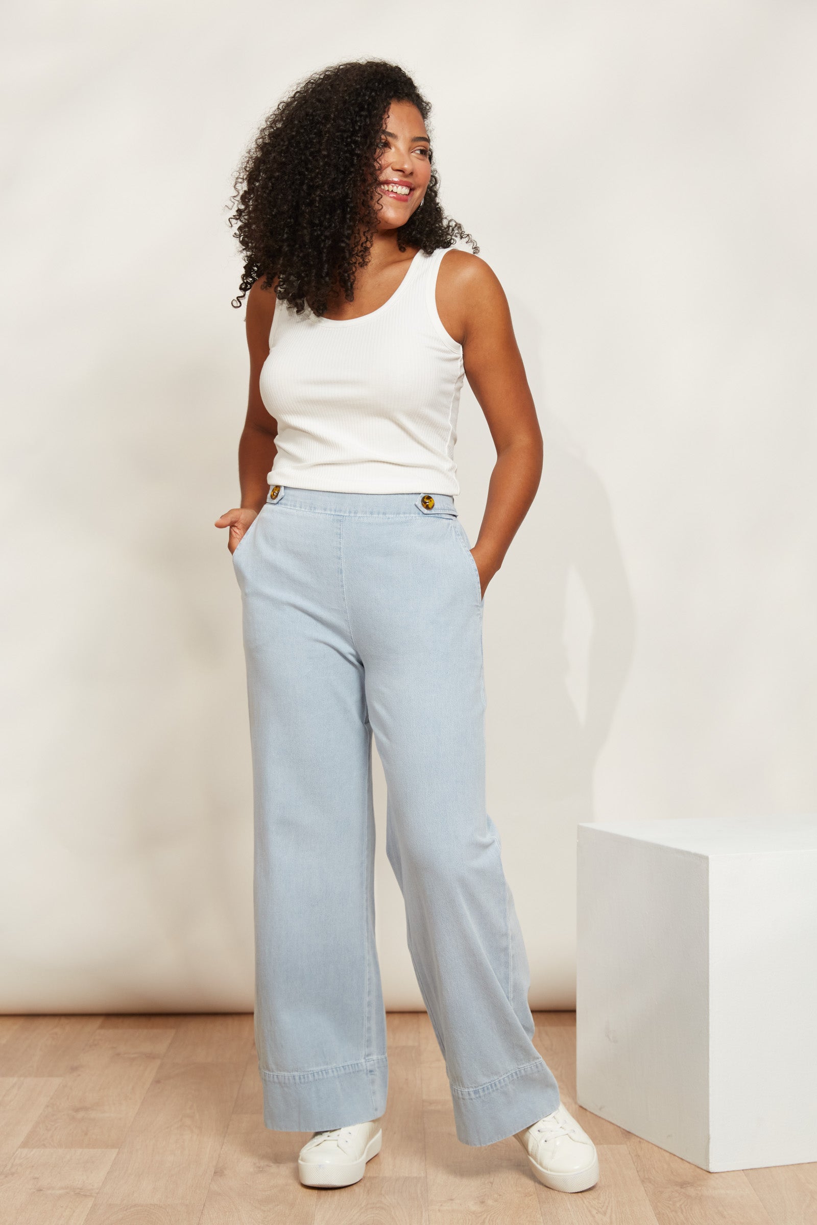 Playa Pant - Capri - eb&ive Clothing - Denim Jean Wide Leg