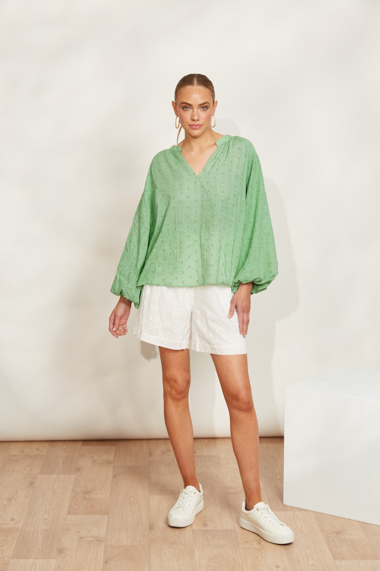 Zephyr Blouse - Jade - eb&ive Clothing - Top L/S