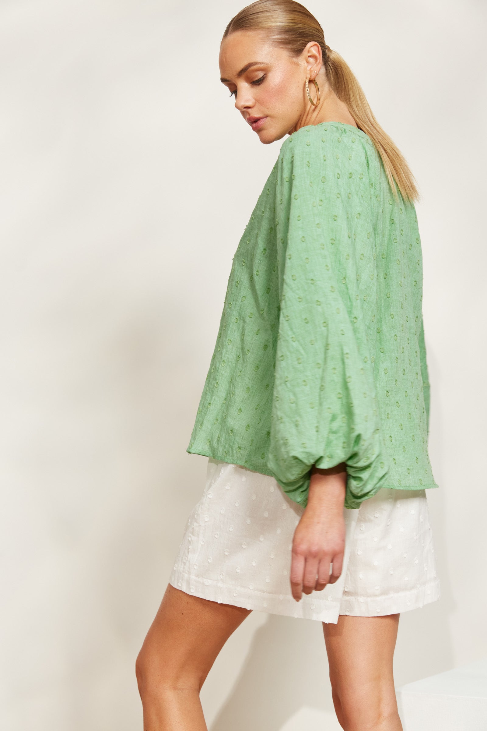 Zephyr Blouse - Jade - eb&ive Clothing - Top L/S