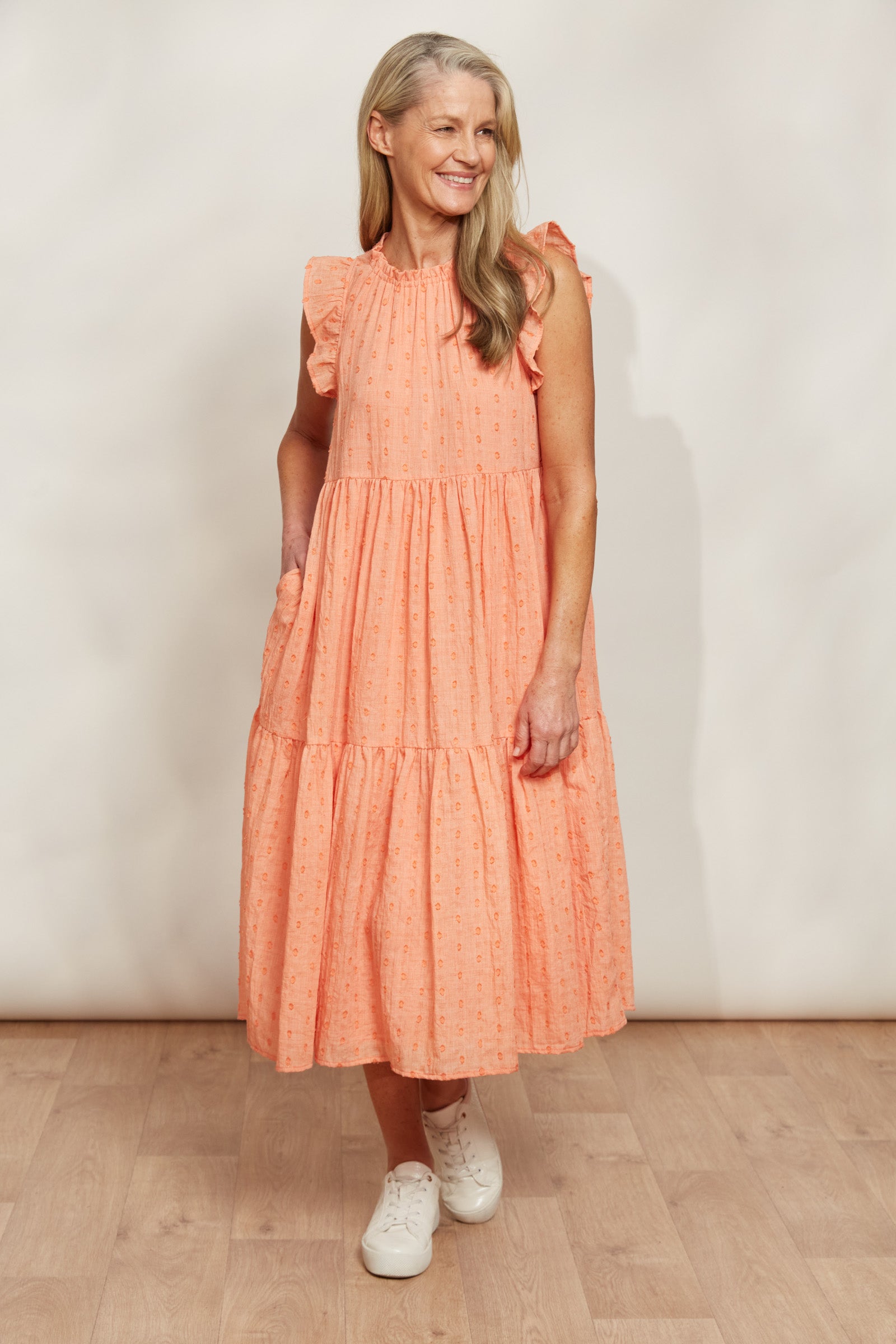 Zephyr Dress - Papaya - eb&ive Clothing - Dress Mid