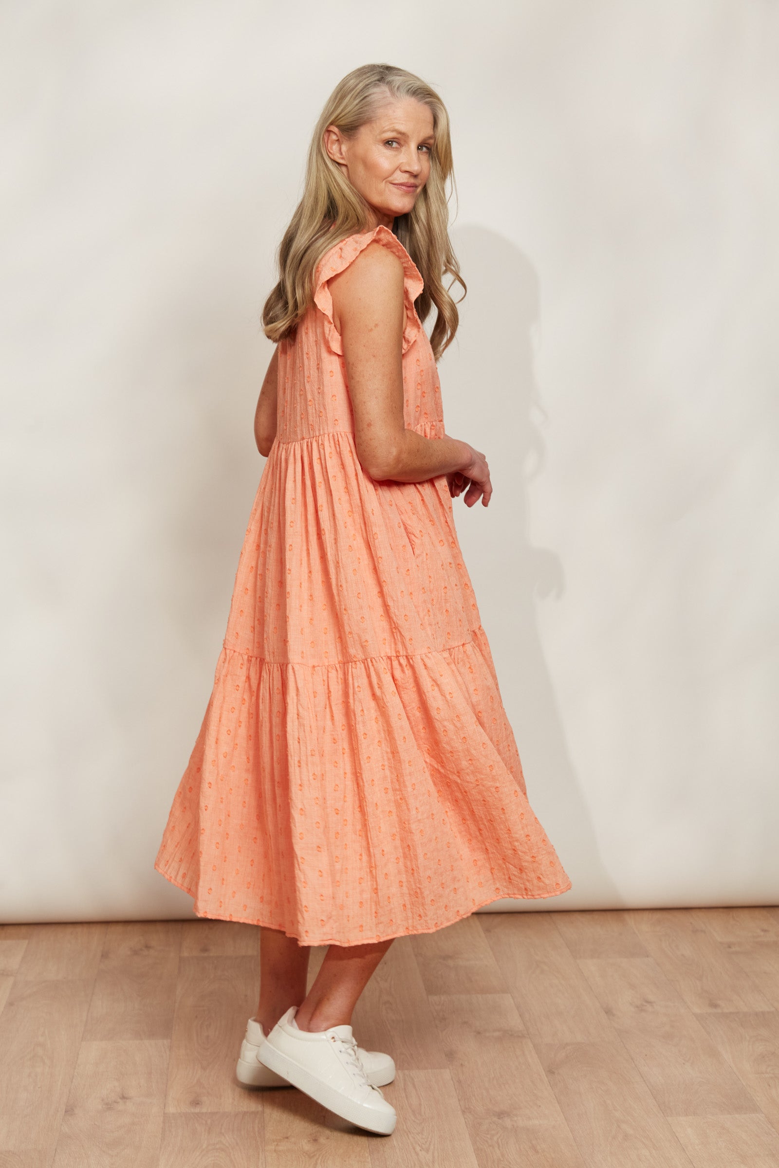 Zephyr Dress - Papaya - eb&ive Clothing - Dress Mid