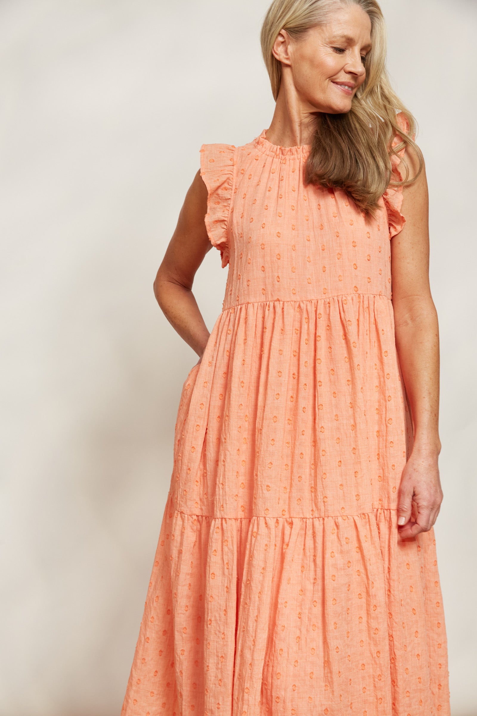 Zephyr Dress - Papaya - eb&ive Clothing - Dress Mid