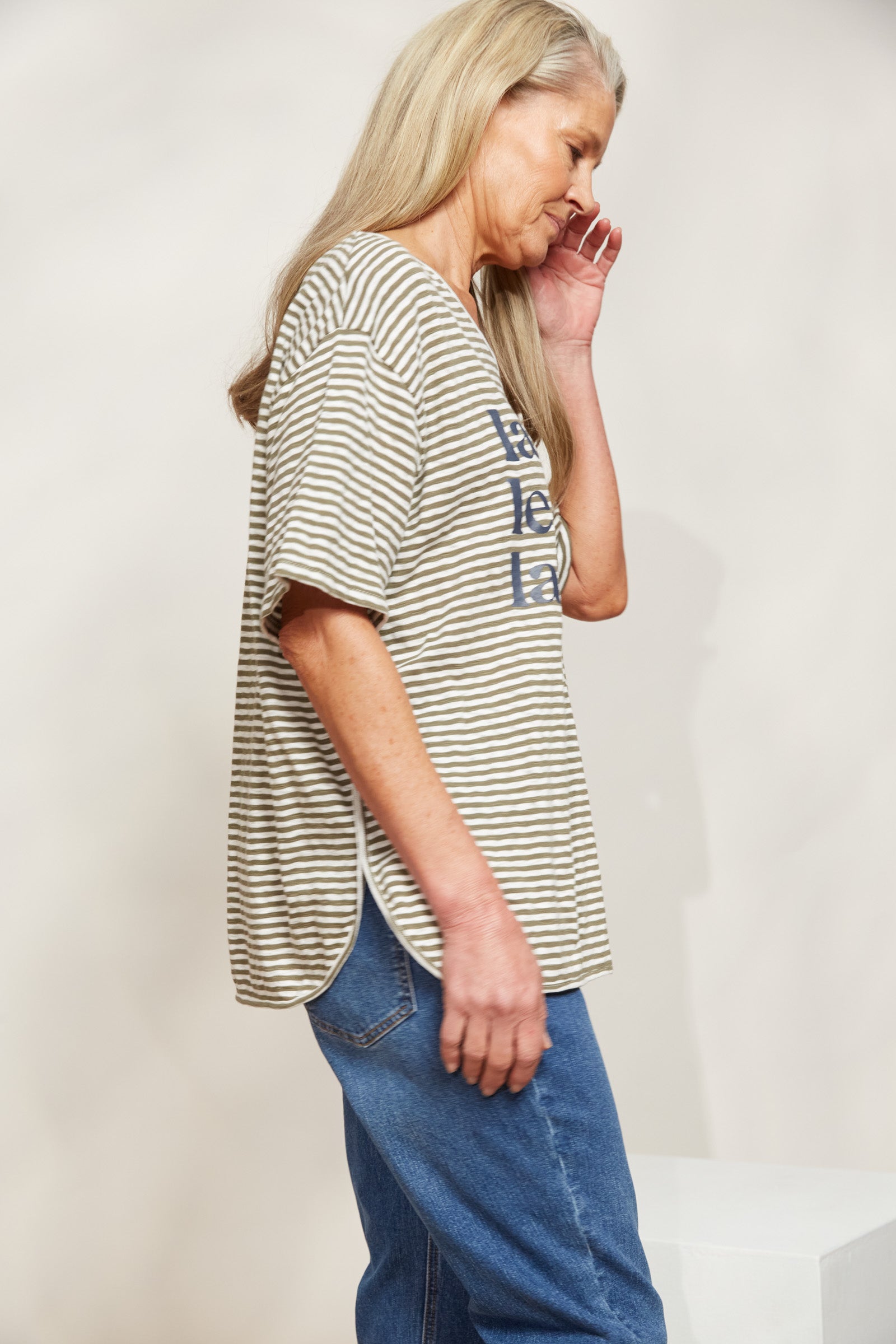 La Plage Tshirt - Khaki - eb&ive Clothing - Top Tshirt S/S