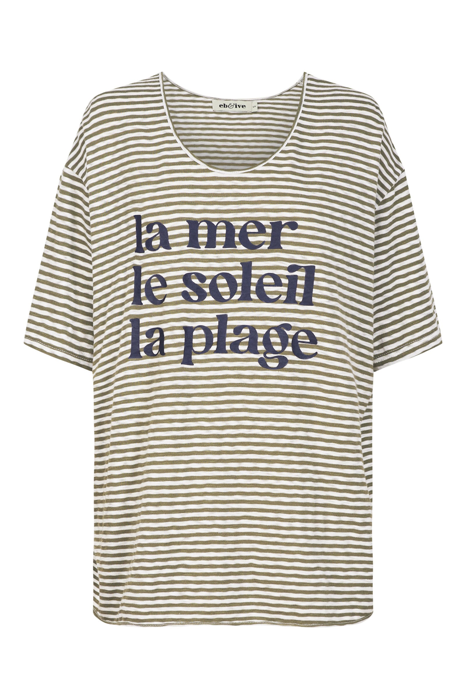 La Plage Tshirt - Khaki - eb&ive Clothing - Top Tshirt S/S