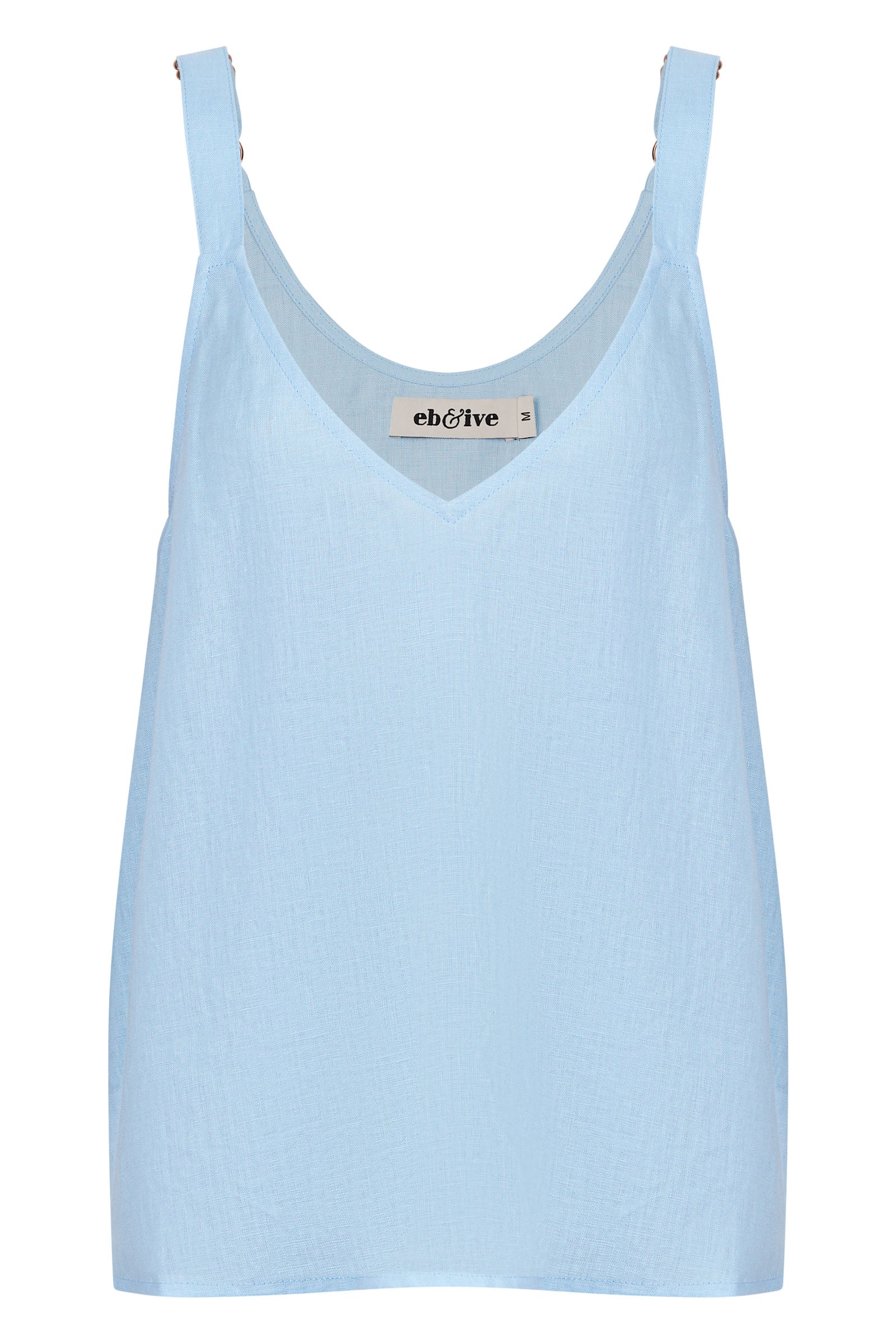 Sojourn Tank - Coast - eb&ive Clothing - Top Strappy Linen