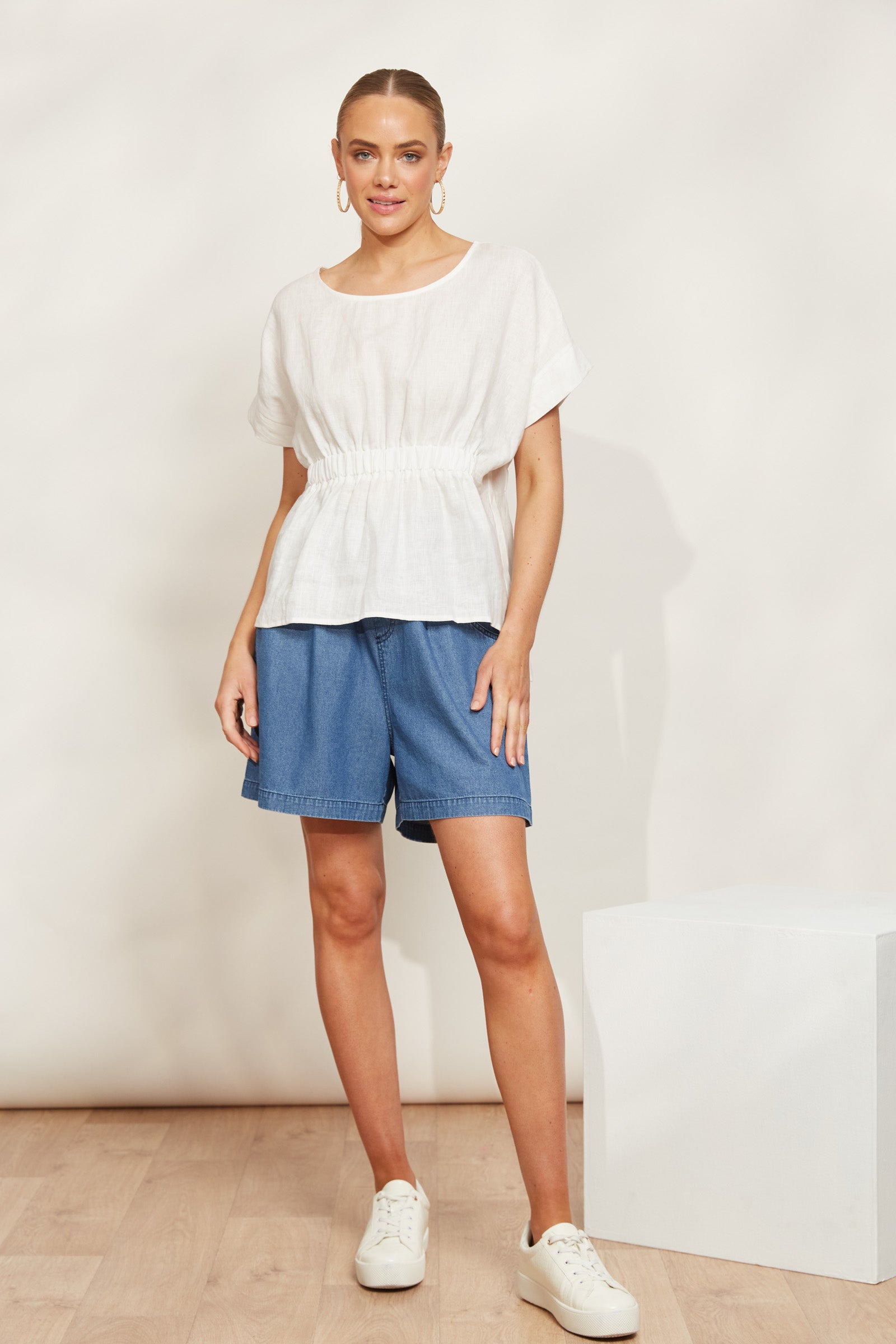 Sojourn Top - Opal - eb&ive Clothing - Top S/S Linen