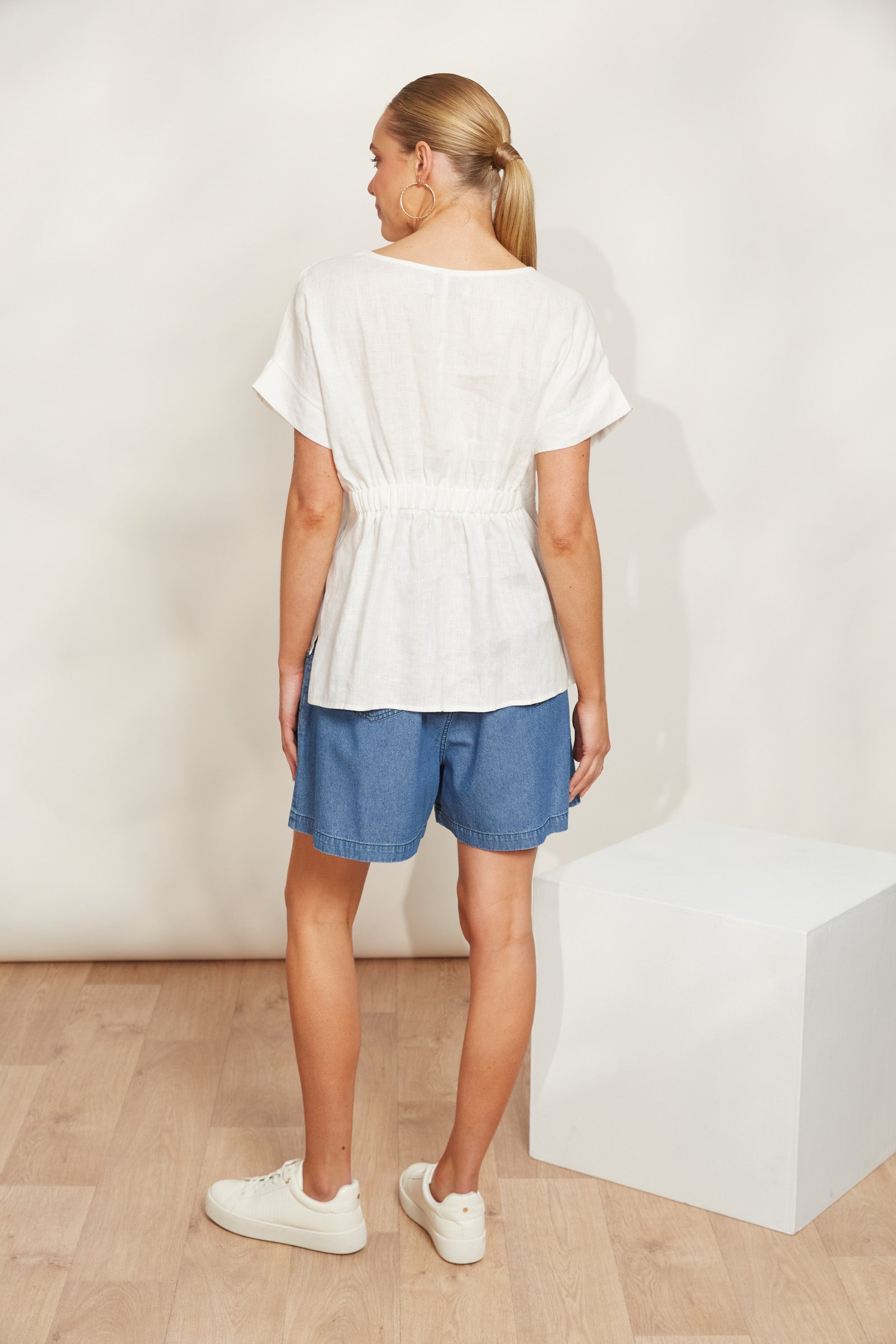 Sojourn Top - Opal - eb&ive Clothing - Top S/S Linen