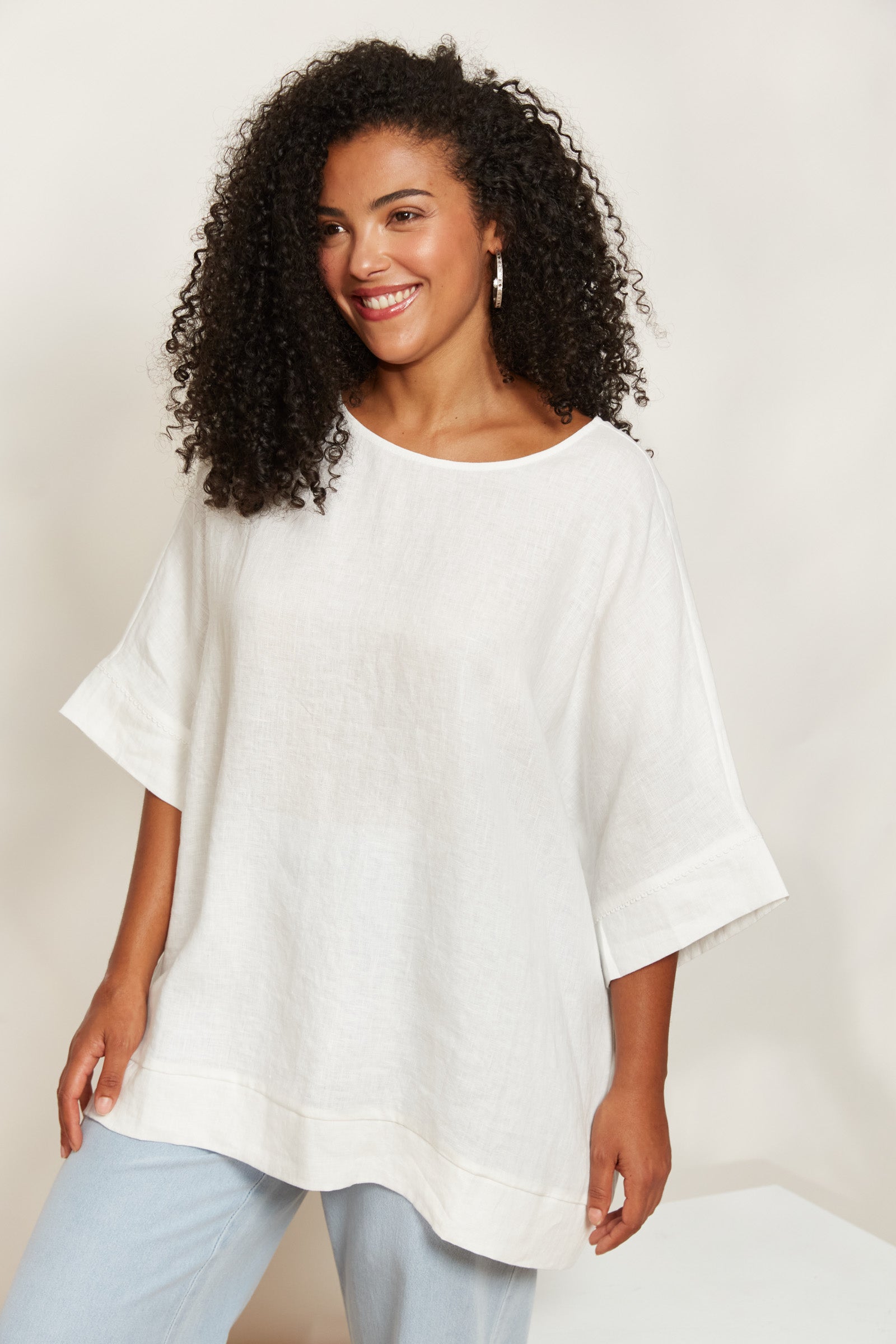 Seraphic Relaxed Top - Opal - eb&ive Clothing - Top S/S Linen One Size