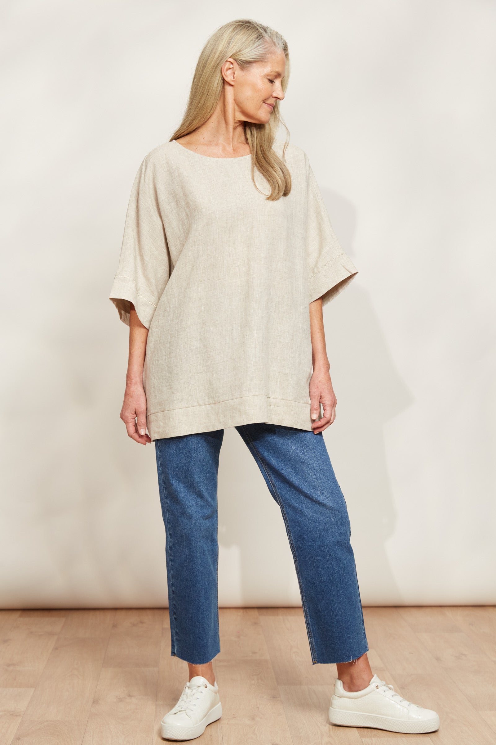 Seraphic Relaxed Top - Dune - eb&ive Clothing - Top S/S Linen One Size