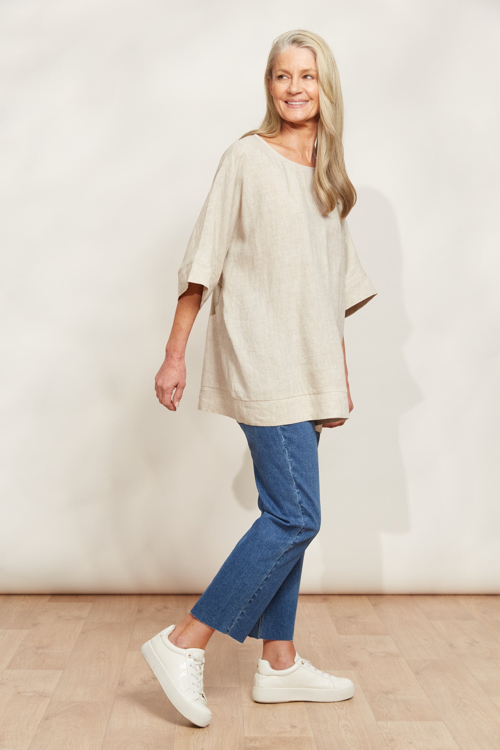 Seraphic Relaxed Top - Dune - eb&ive Clothing - Top S/S Linen One Size