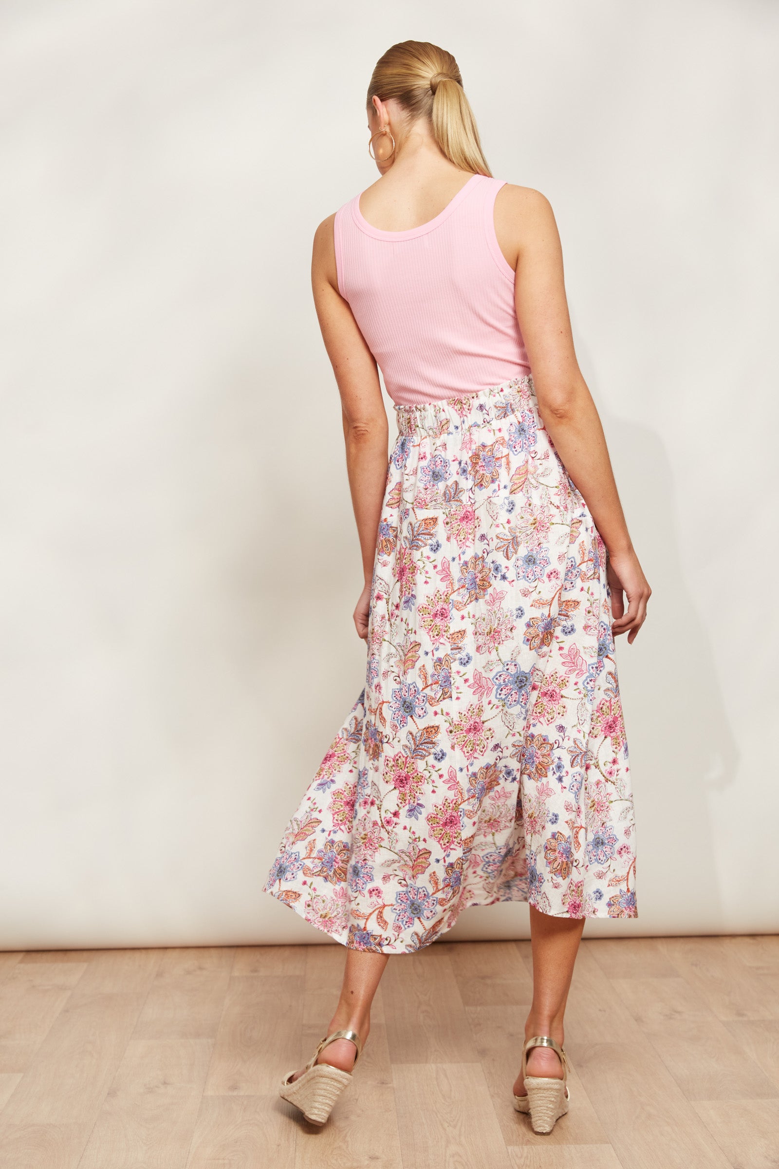 Seraphic Skirt - Paisley - eb&ive Clothing - Skirt Mid Linen