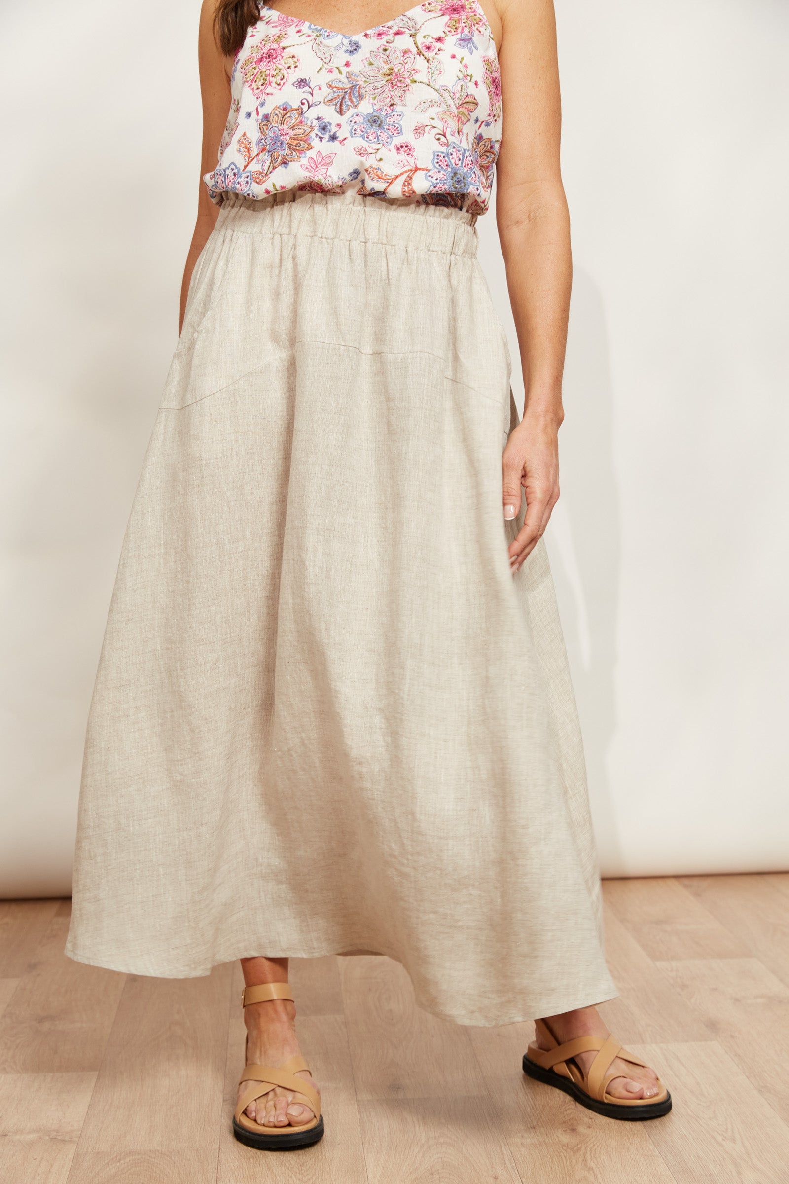 Seraphic Skirt - Dune - eb&ive Clothing - Skirt Mid Linen