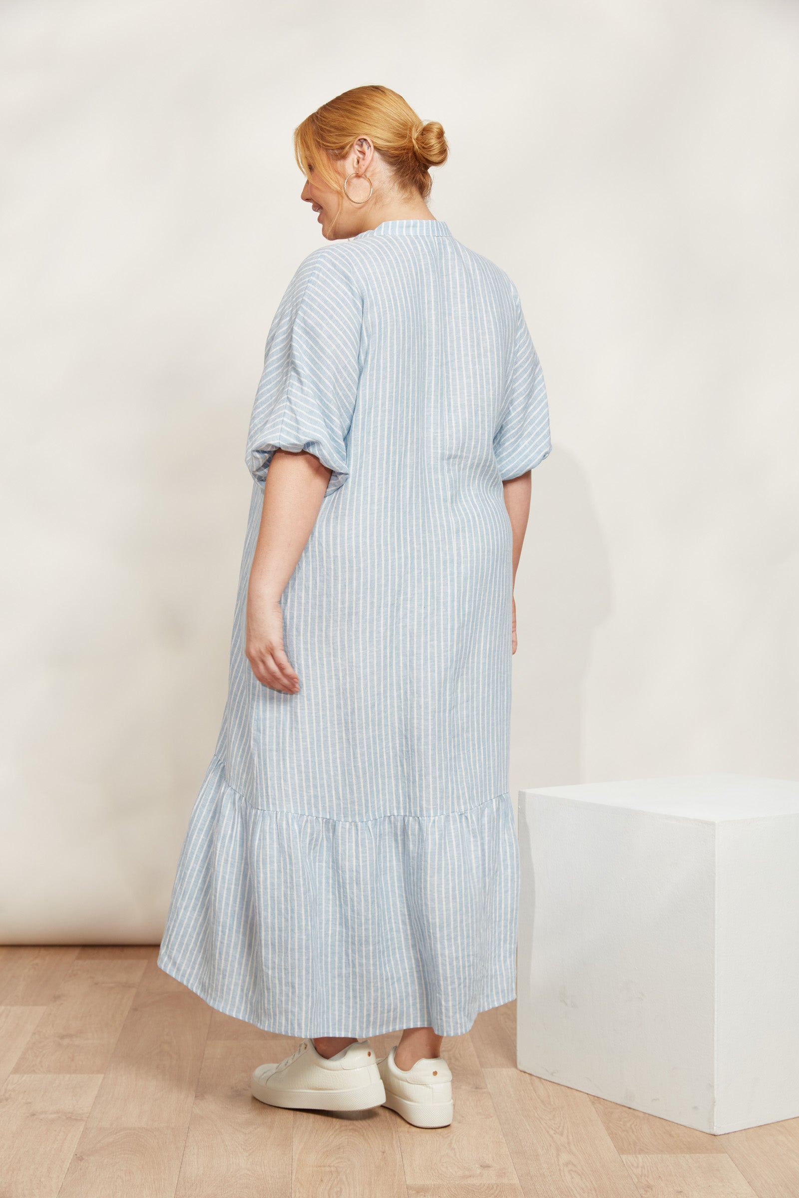 Sojourn Stripe Dress - Coast - eb&ive Clothing - Dress Maxi Linen