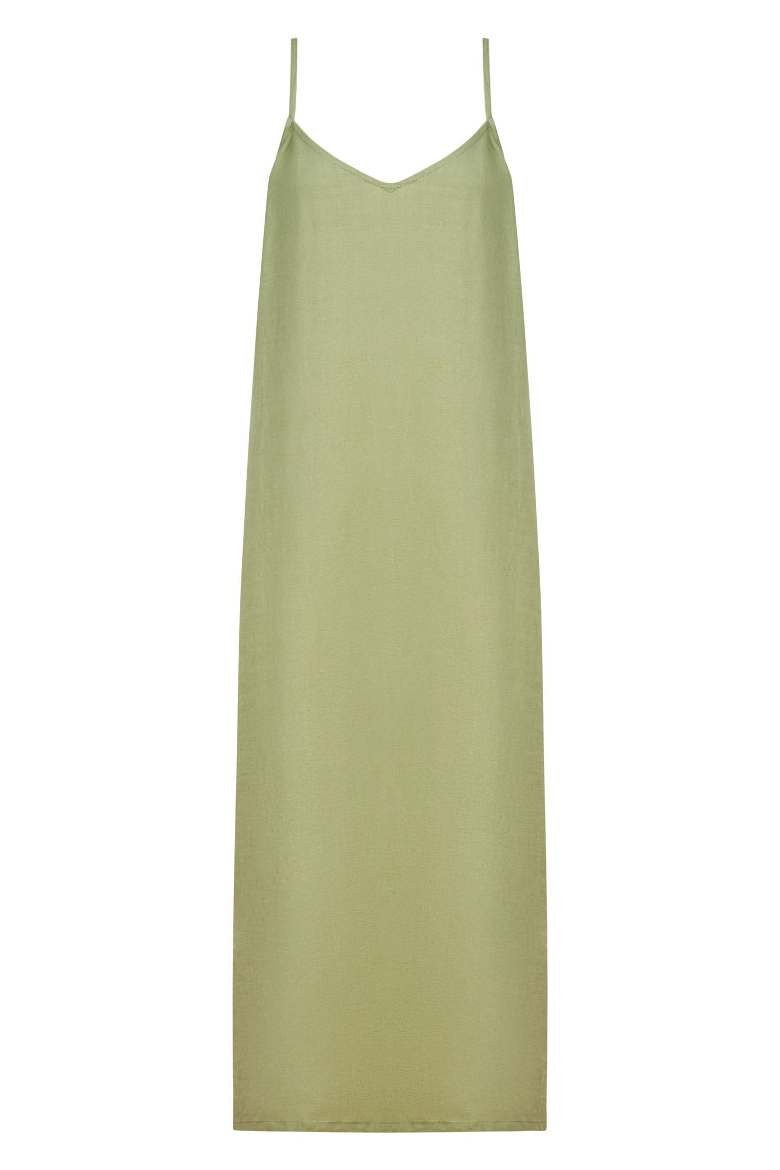 Sojourn Tank Maxi - Aloe - eb&ive Clothing - Dress Strappy Maxi Linen