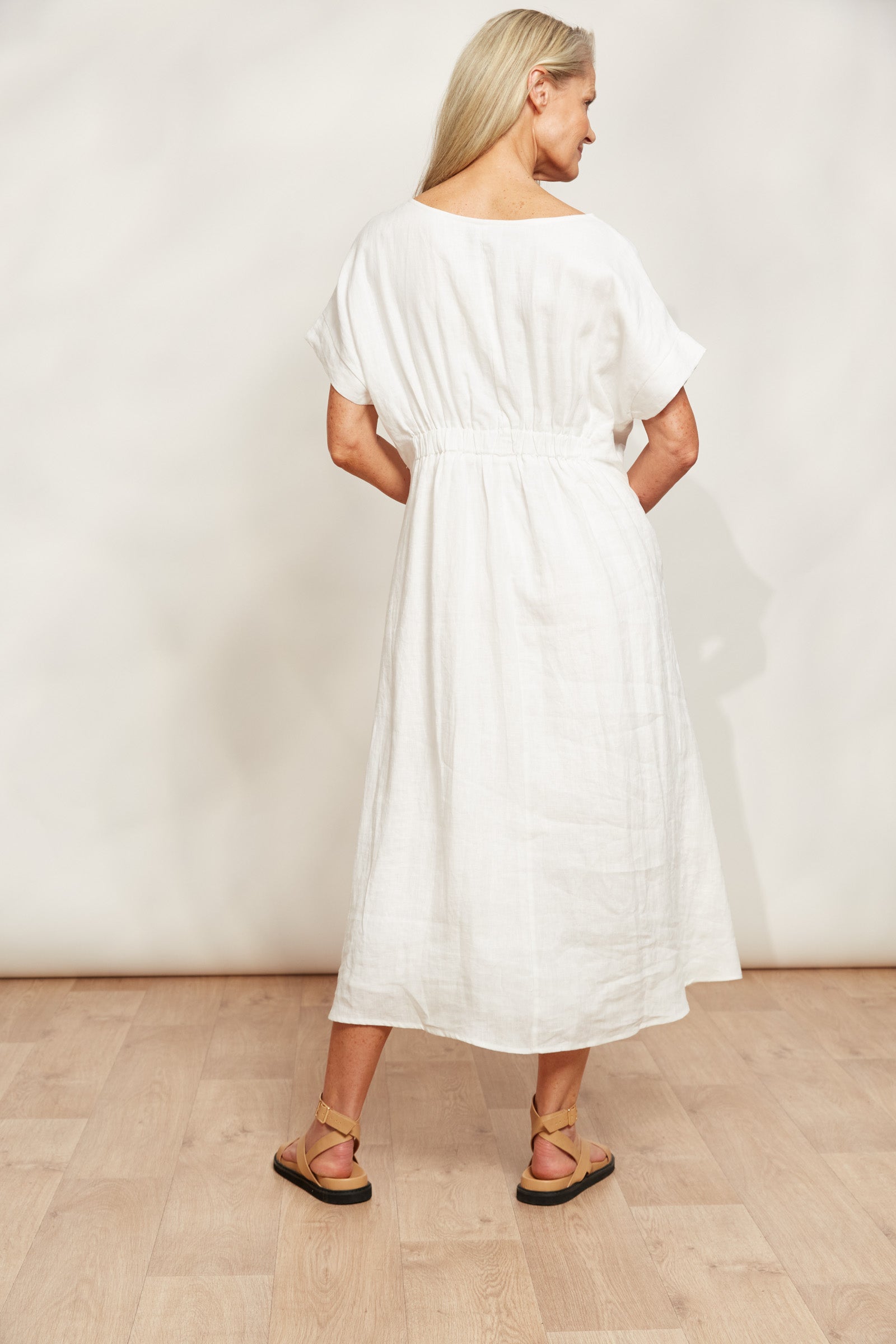 Sojourn Dress - Opal - eb&ive Clothing - Dress Mid Linen