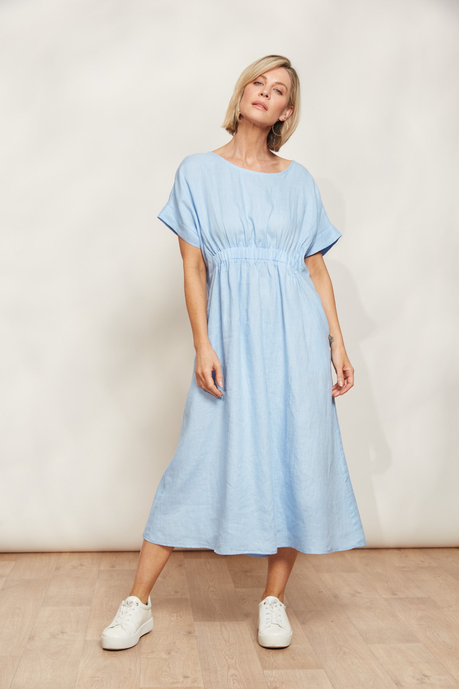 Sojourn Dress - Coast - eb&ive Clothing - Dress Mid Linen