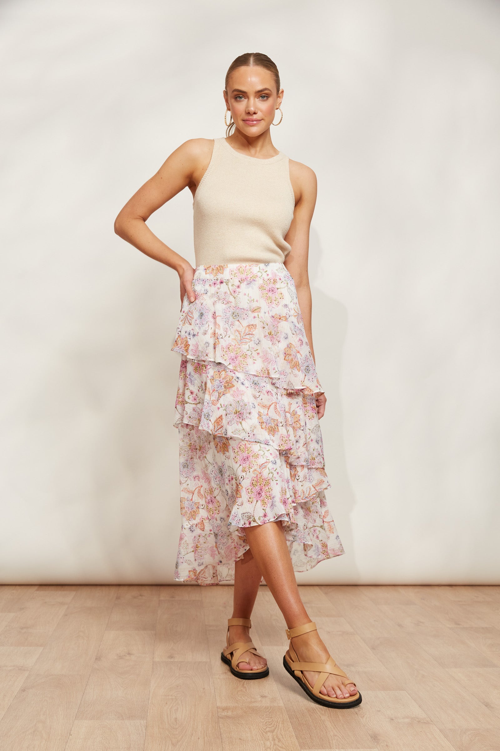 Sereno Skirt - Paisley - eb&ive Clothing - Skirt Mid